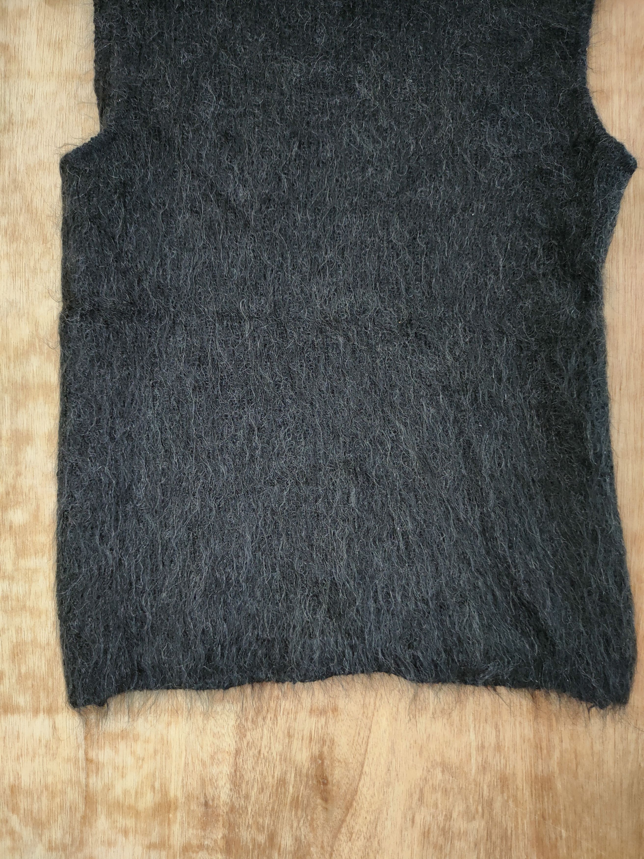 Homespun Knitwear D INDIVI MADE IN JAPAN VEST MOHAIR SHAGGY FUR #46-507 Size XS / US 0-2 / IT 36-38 - 2 Thumbnail