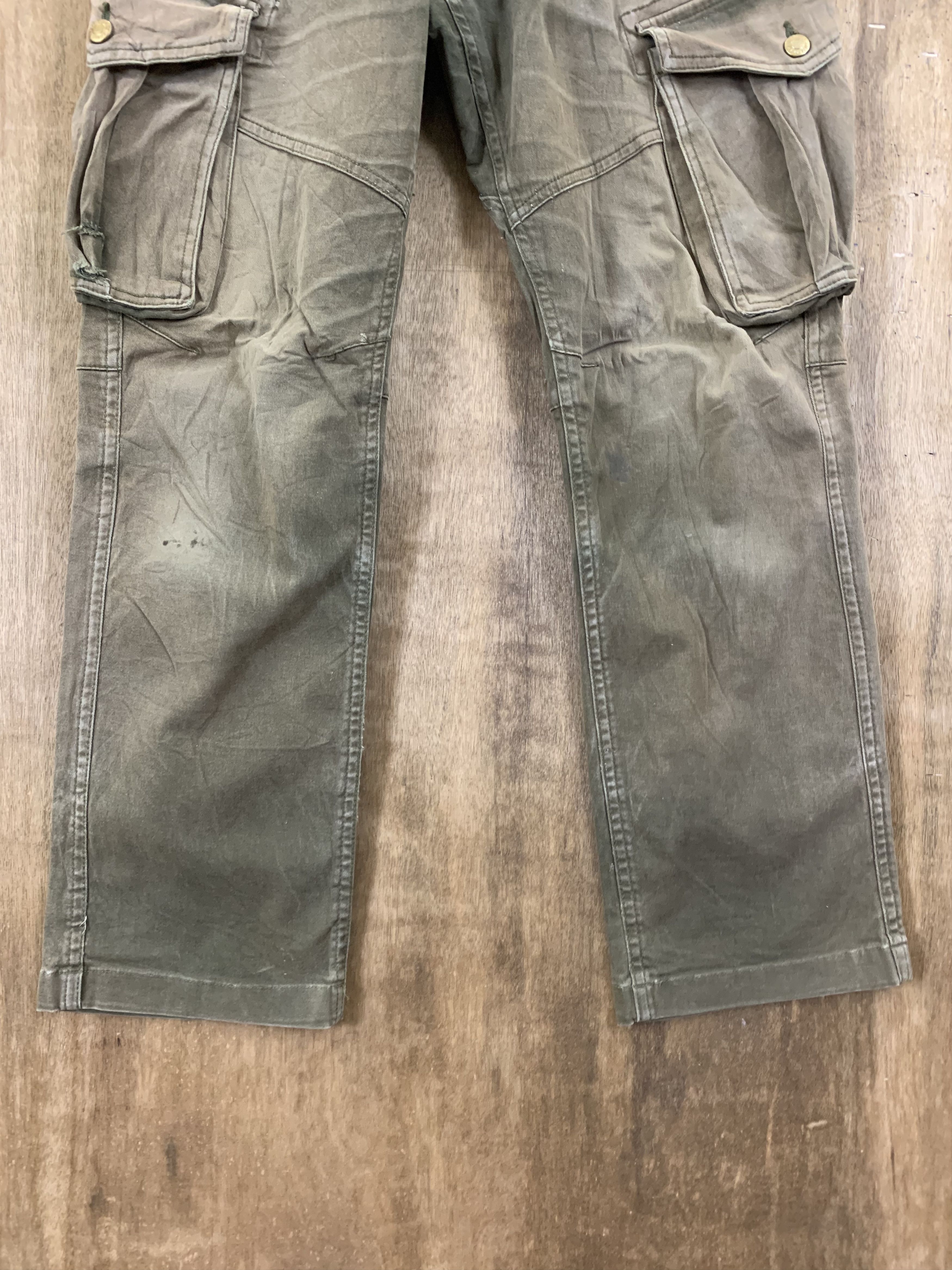Japanese Brand Cargo Pant Geride Multipocket Faded Brown Travis Scott Styl Size US 29 - 4 Thumbnail