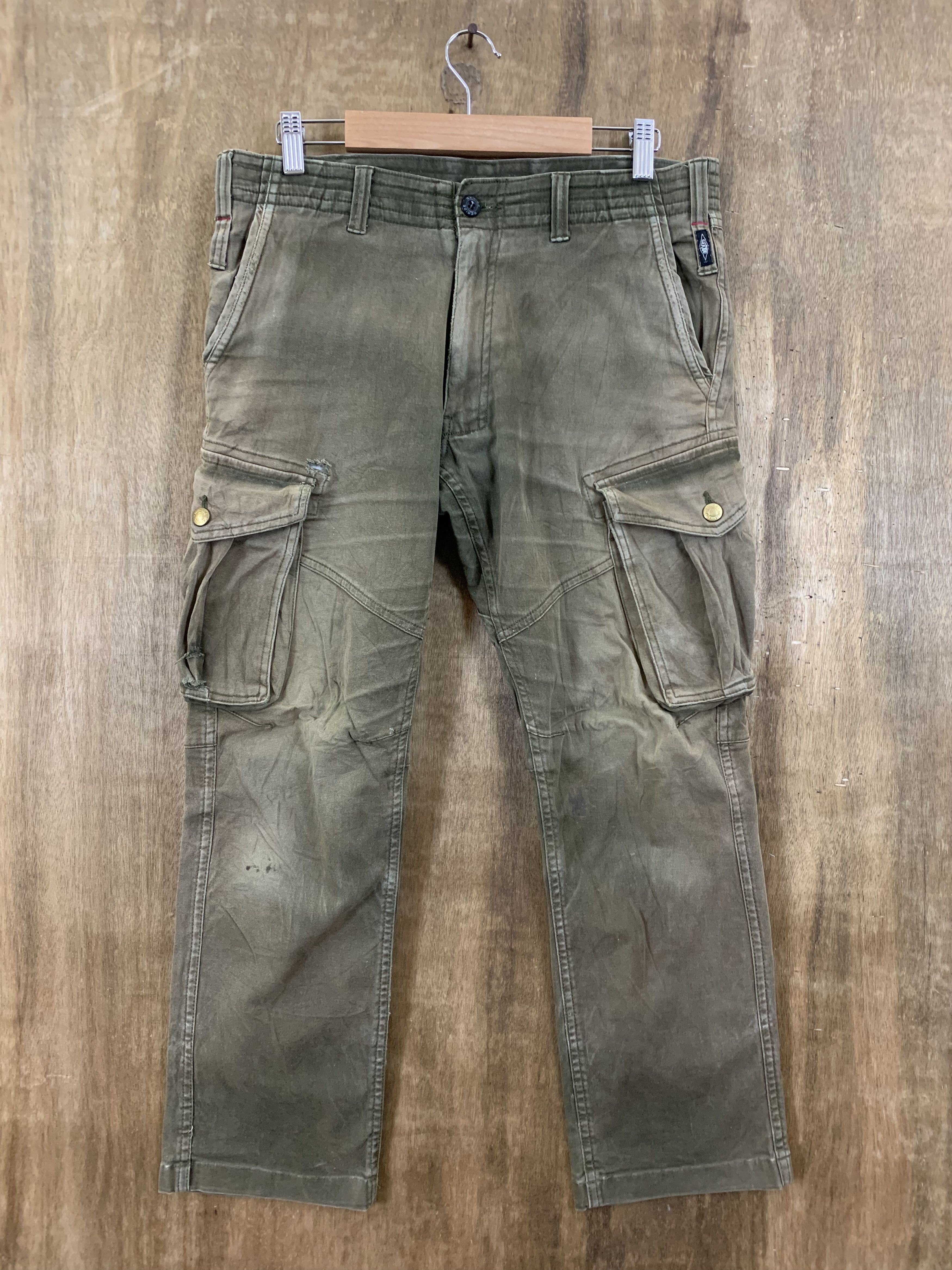 Japanese Brand Cargo Pant Geride Multipocket Faded Brown Travis Scott Styl Size US 29 - 1 Thumbnail