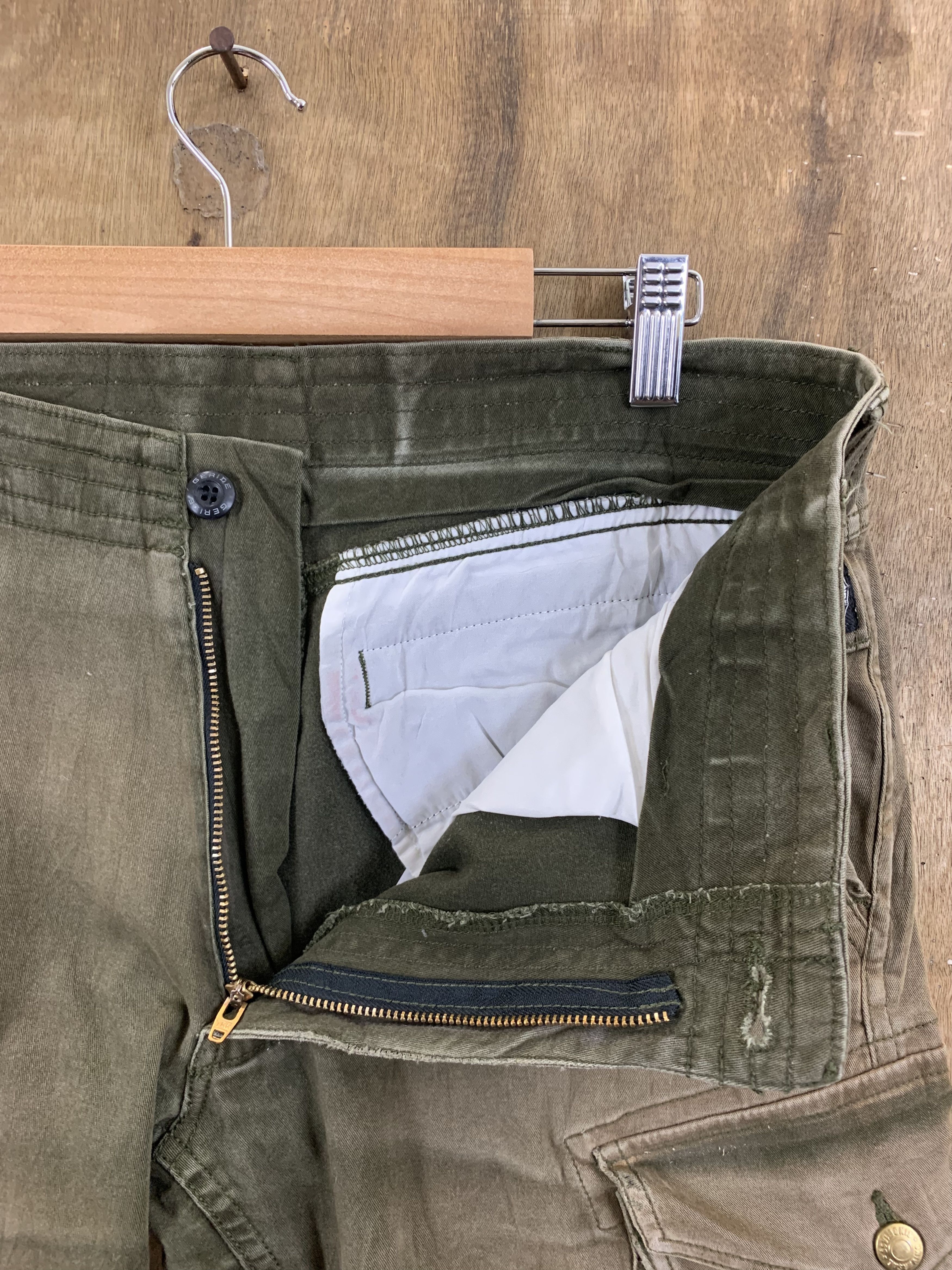 Japanese Brand Cargo Pant Geride Multipocket Faded Brown Travis Scott Styl Size US 29 - 11 Thumbnail