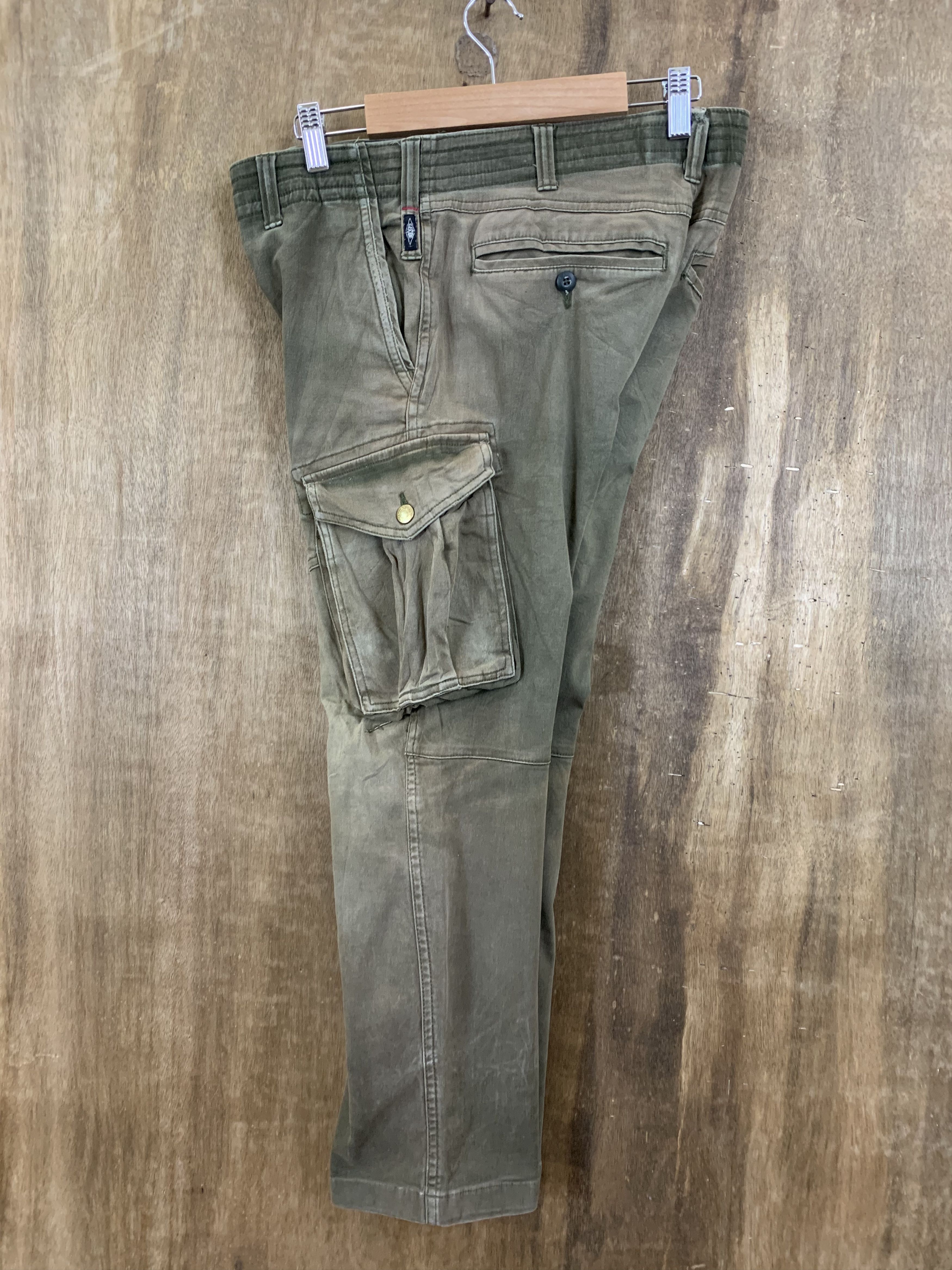 Japanese Brand Cargo Pant Geride Multipocket Faded Brown Travis Scott Styl Size US 29 - 20 Thumbnail