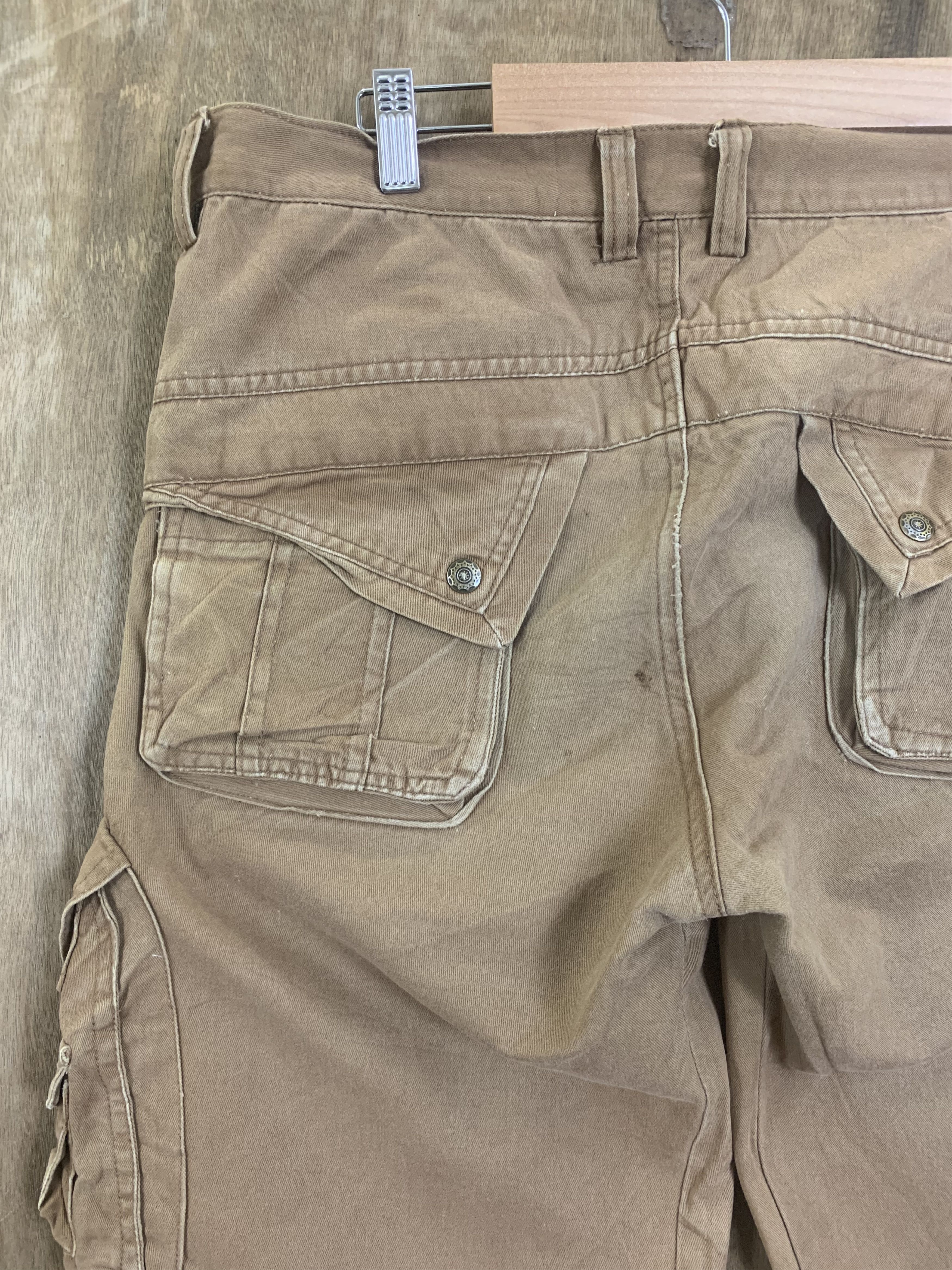 Japanese Brand Cargo Pants Multipocket Brown Travis Scott Style Size US 33 - 13 Thumbnail