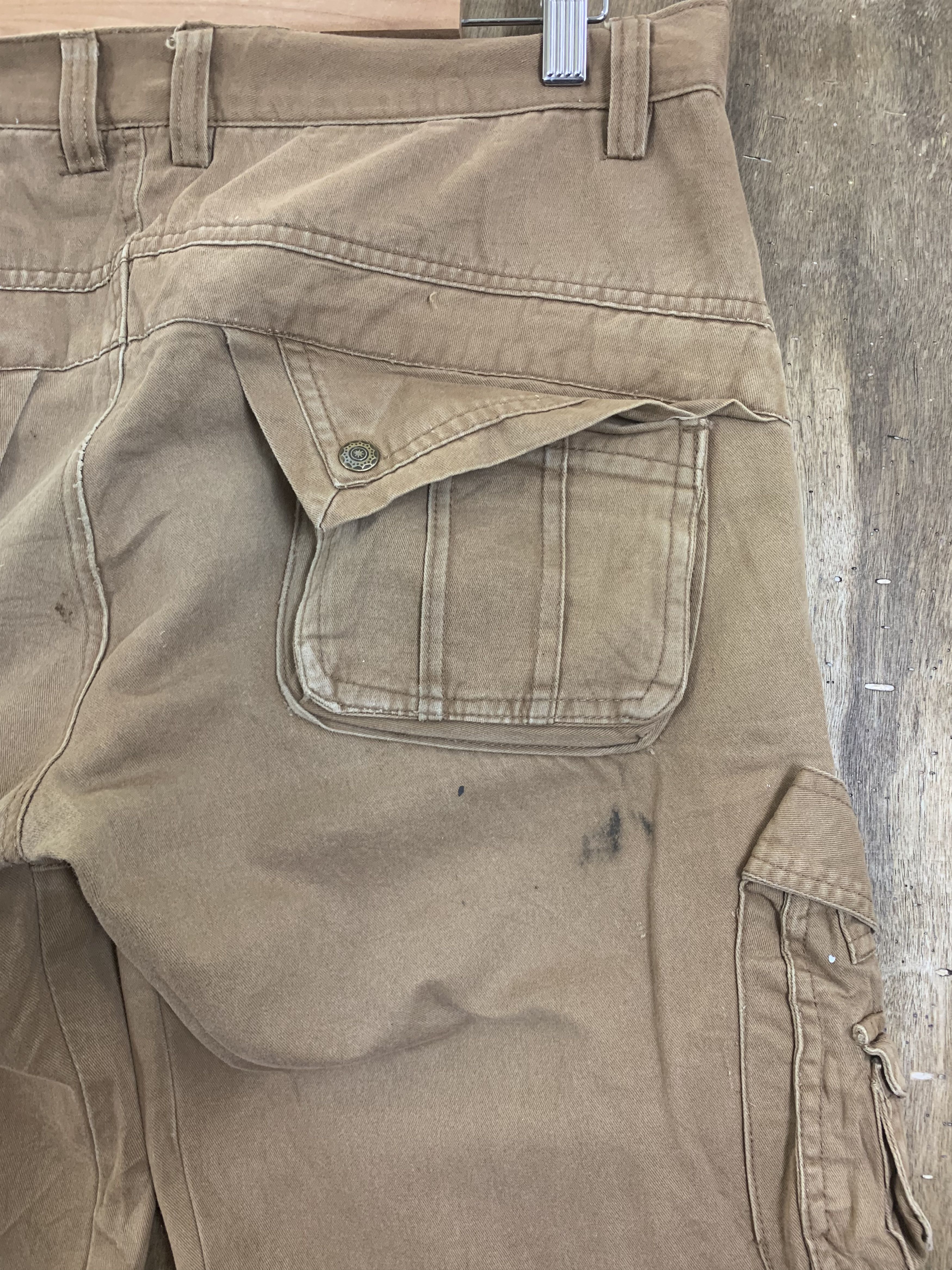 Japanese Brand Cargo Pants Multipocket Brown Travis Scott Style Size US 33 - 14 Thumbnail