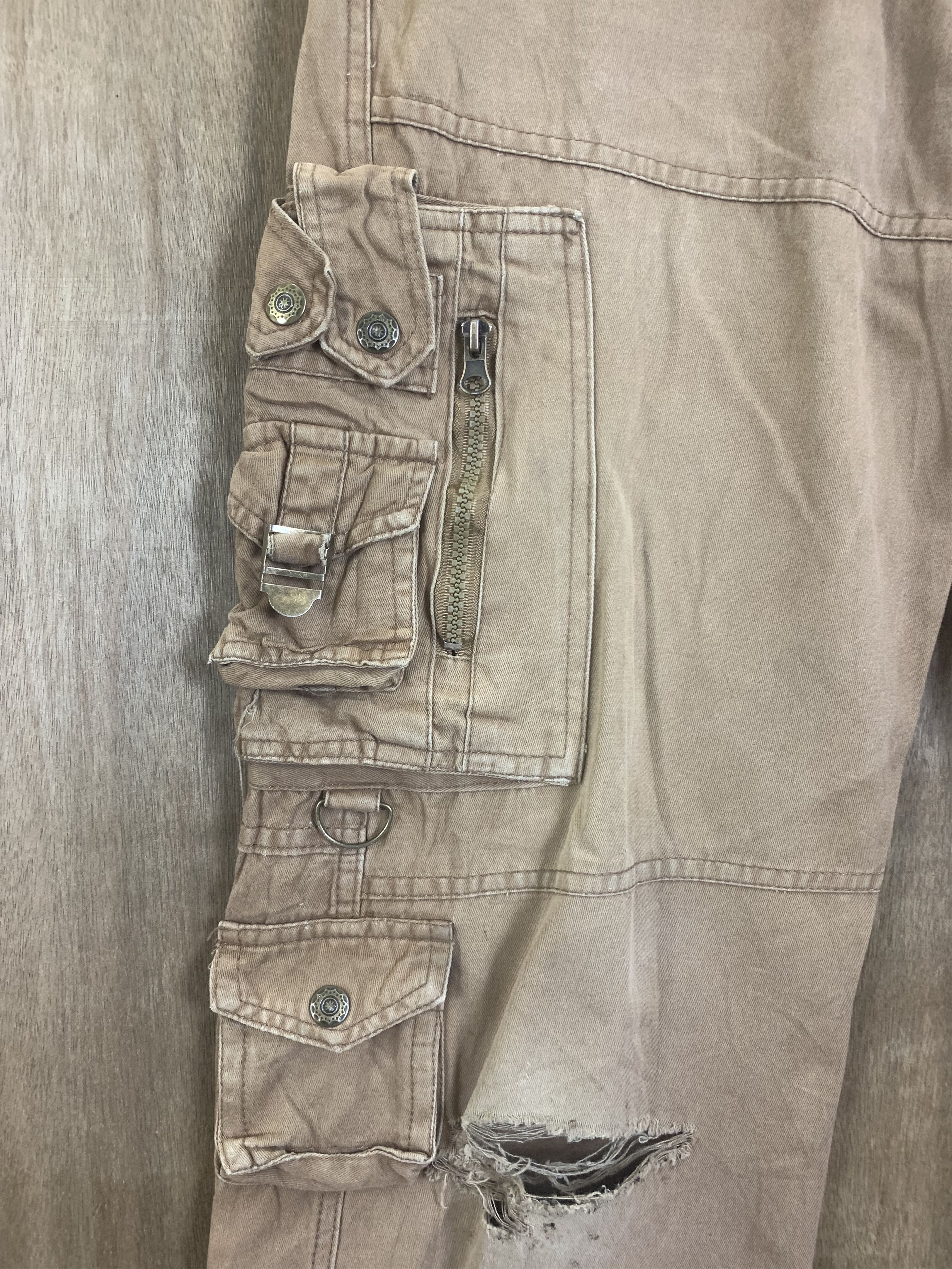 Japanese Brand Cargo Pants Multipocket Brown Travis Scott Style Size US 33 - 8 Thumbnail