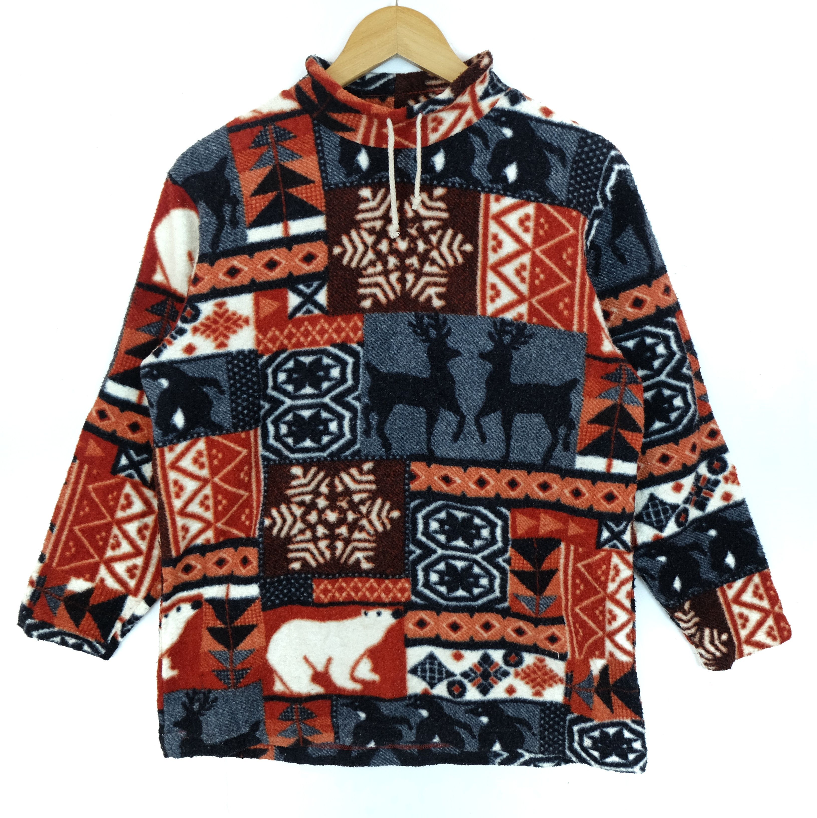 Japanese Brand WINDING ROAD Christmas New Year Fleece Jumper Sweatshirt Size US S / EU 44-46 / 1 - 2 Thumbnail