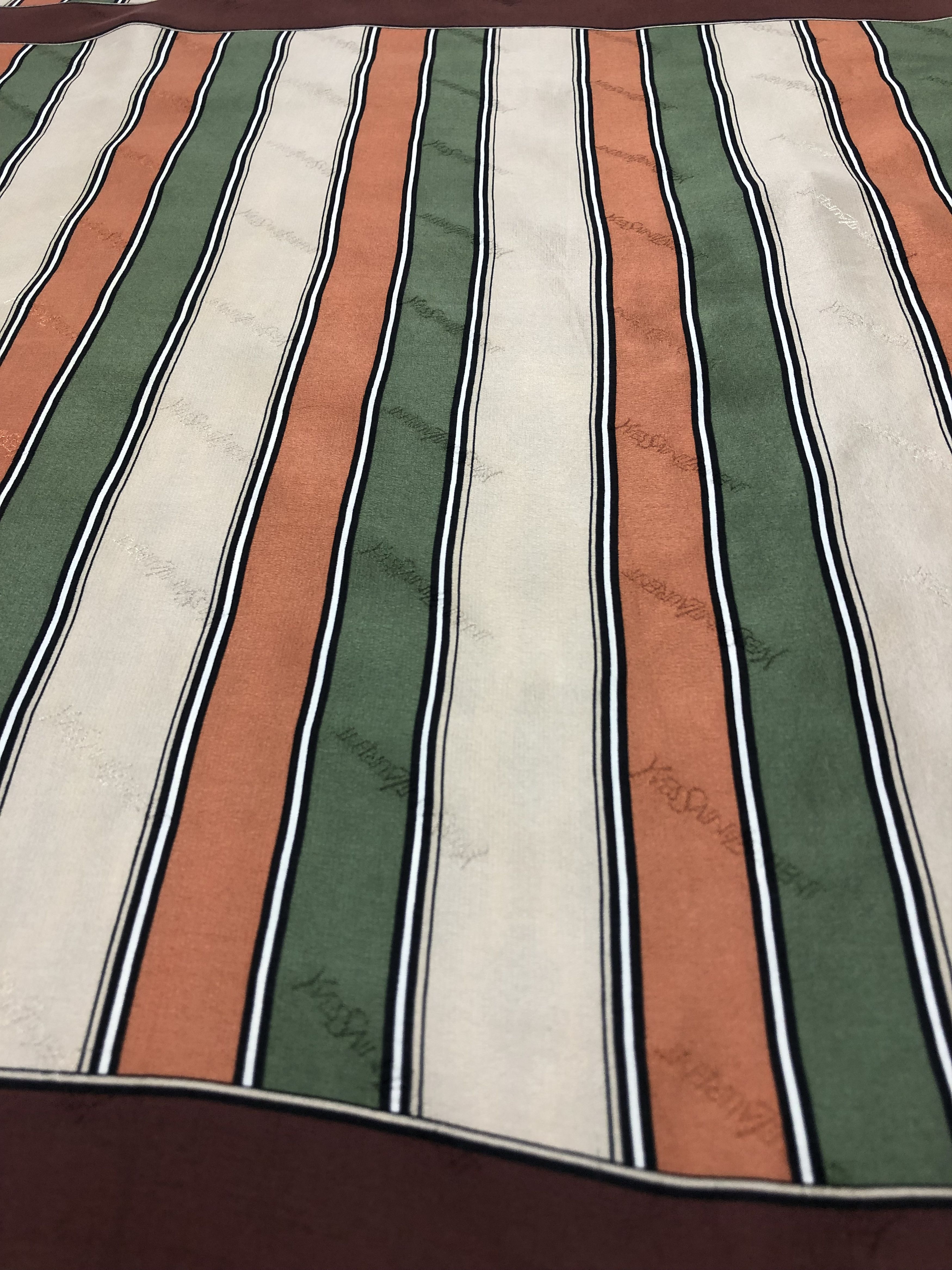 Yves Saint Laurent Yves Saint Laurent Monogram Silk Scarf Size ONE SIZE - 6 Thumbnail