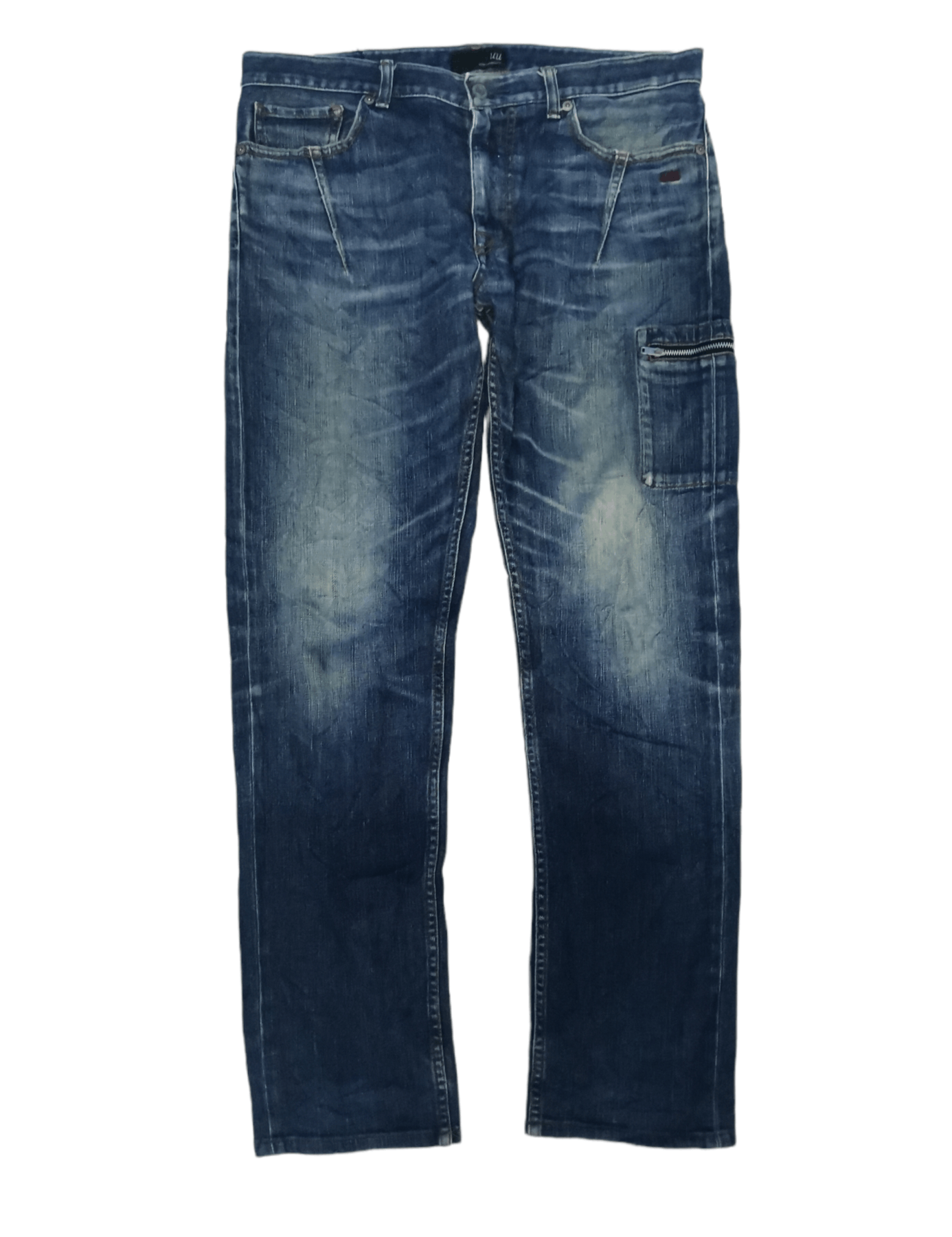 image of Jun Takahashi Denim Pants Distressed Designer in Blue, Men's (Size 32)