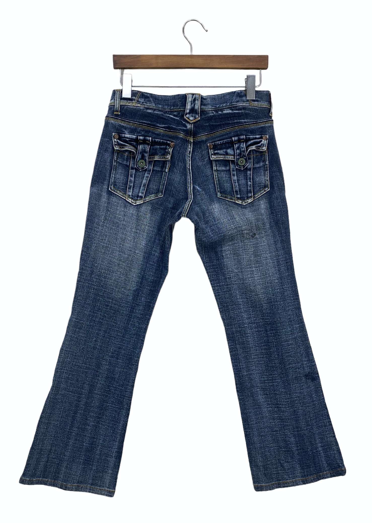 Bcbgmaxazria BCBG Bootcut Denim Jeans Flare Baker Pocket Jeans Size US 30 / EU 46 - 2 Thumbnail