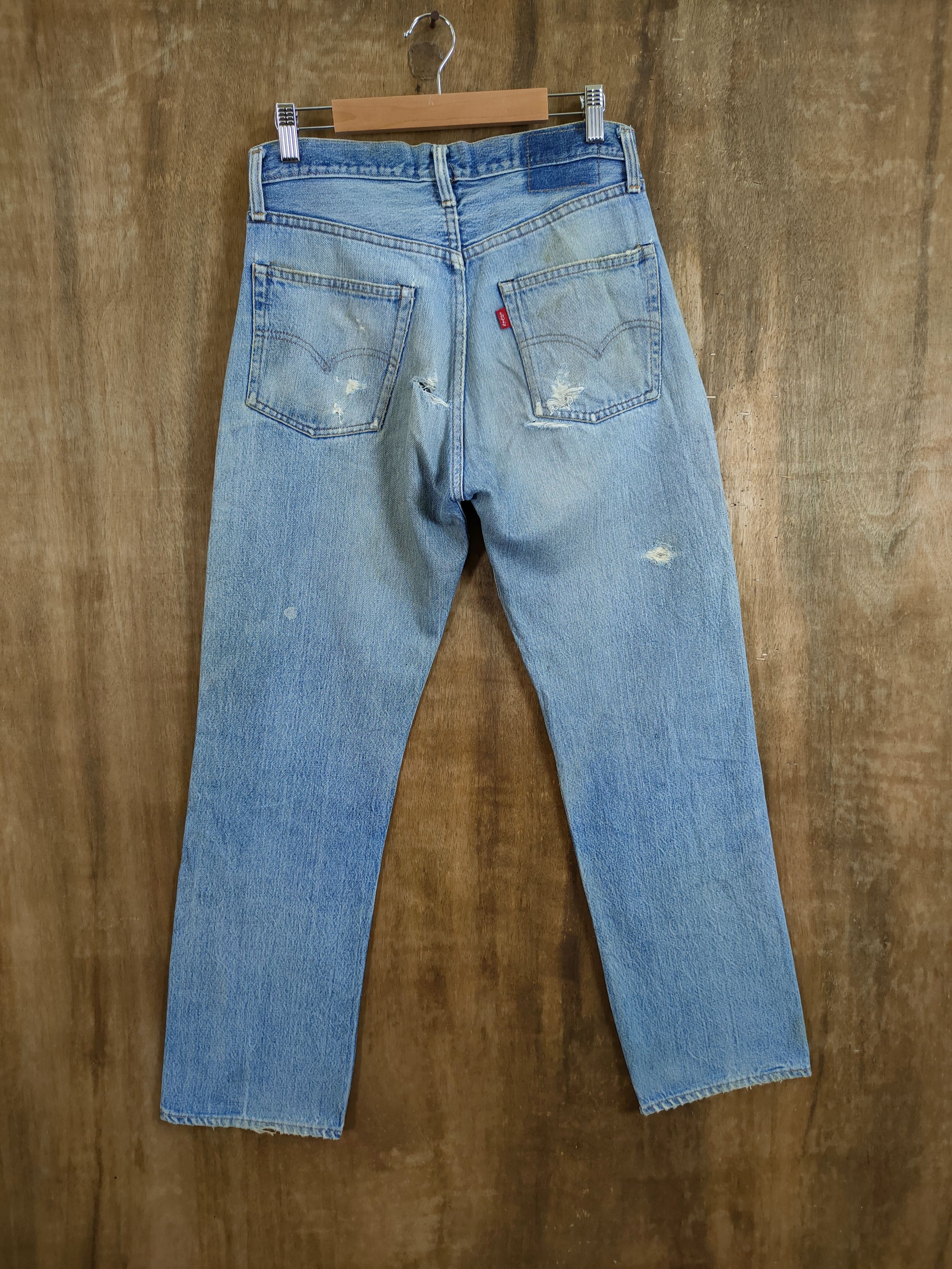 Levi's DL 80' 501 levis vintage single digit ripped denim #46-828 Size US 30 / EU 46 - 8 Thumbnail