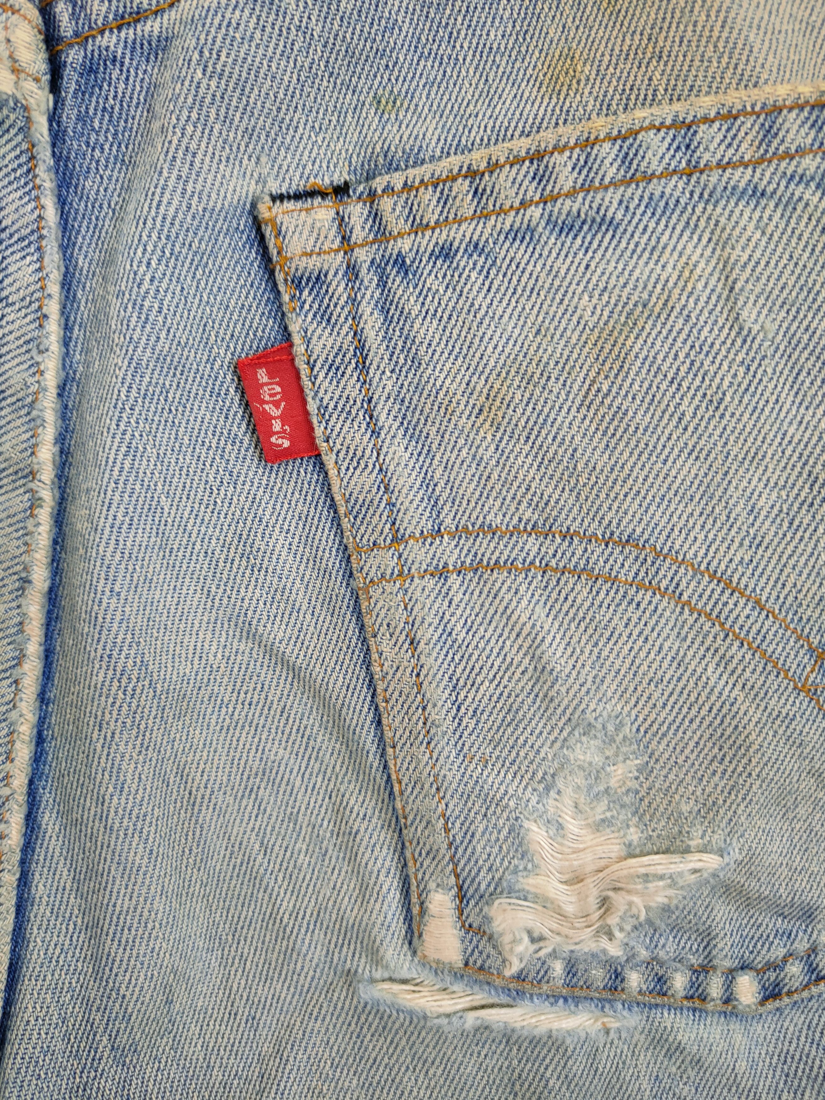 Levi's DL 80' 501 levis vintage single digit ripped denim #46-828 Size US 30 / EU 46 - 11 Thumbnail