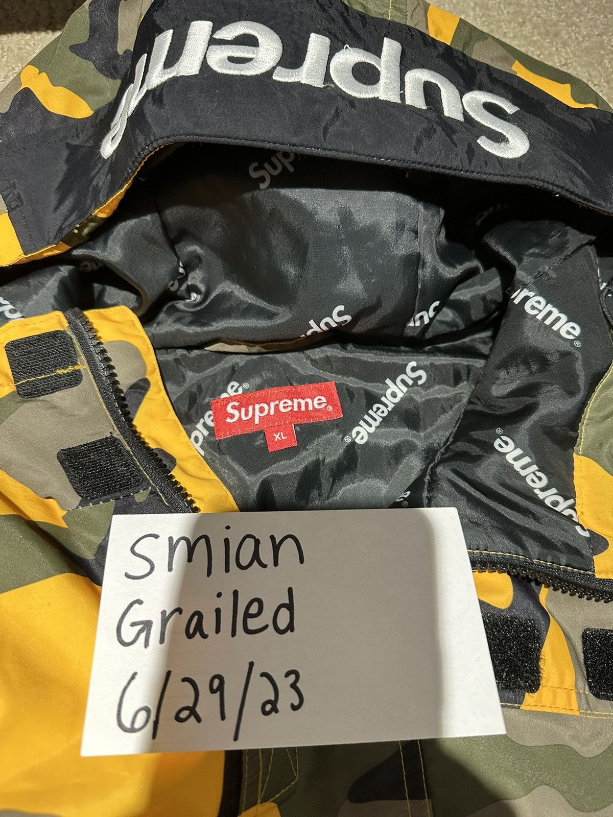Supreme Hooded Logo Half Zip Pullover (FW17) - $188