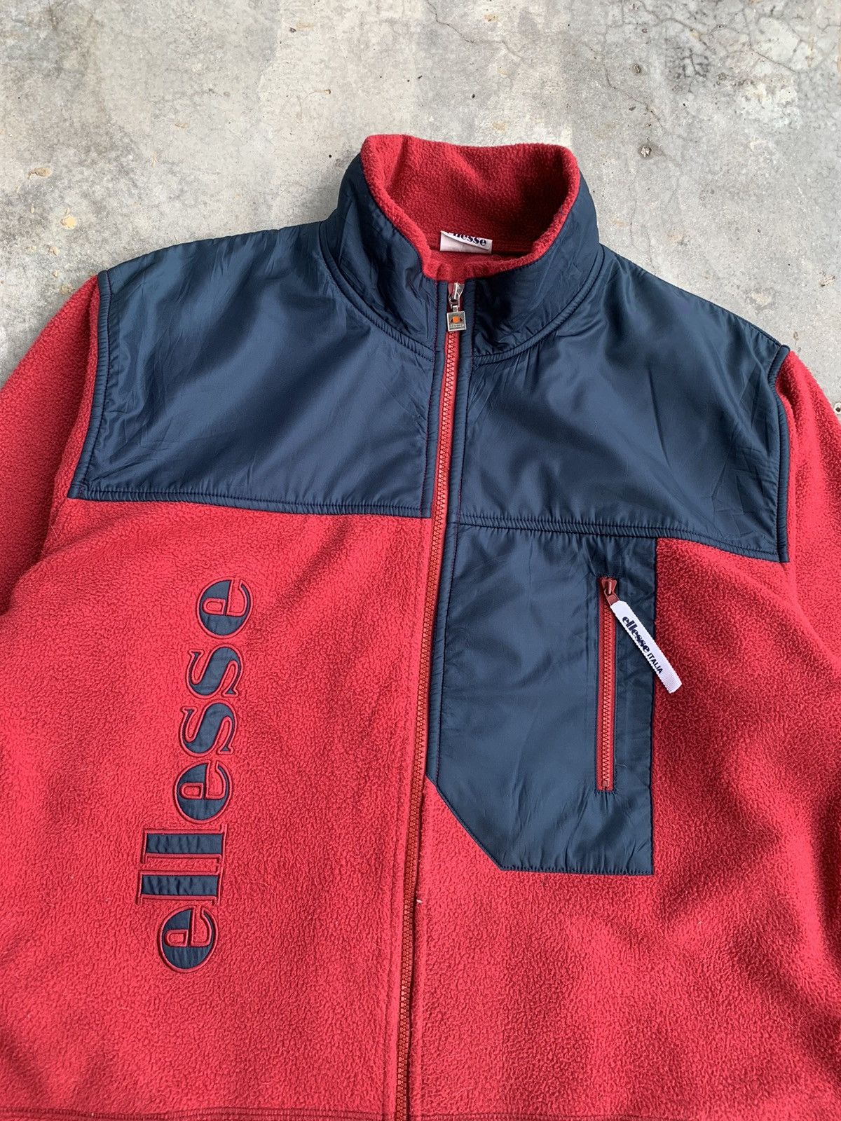 Ellesse Vintage 90s Ellesse Fleece Jacket Size US L / EU 52-54 / 3 - 2 Thumbnail