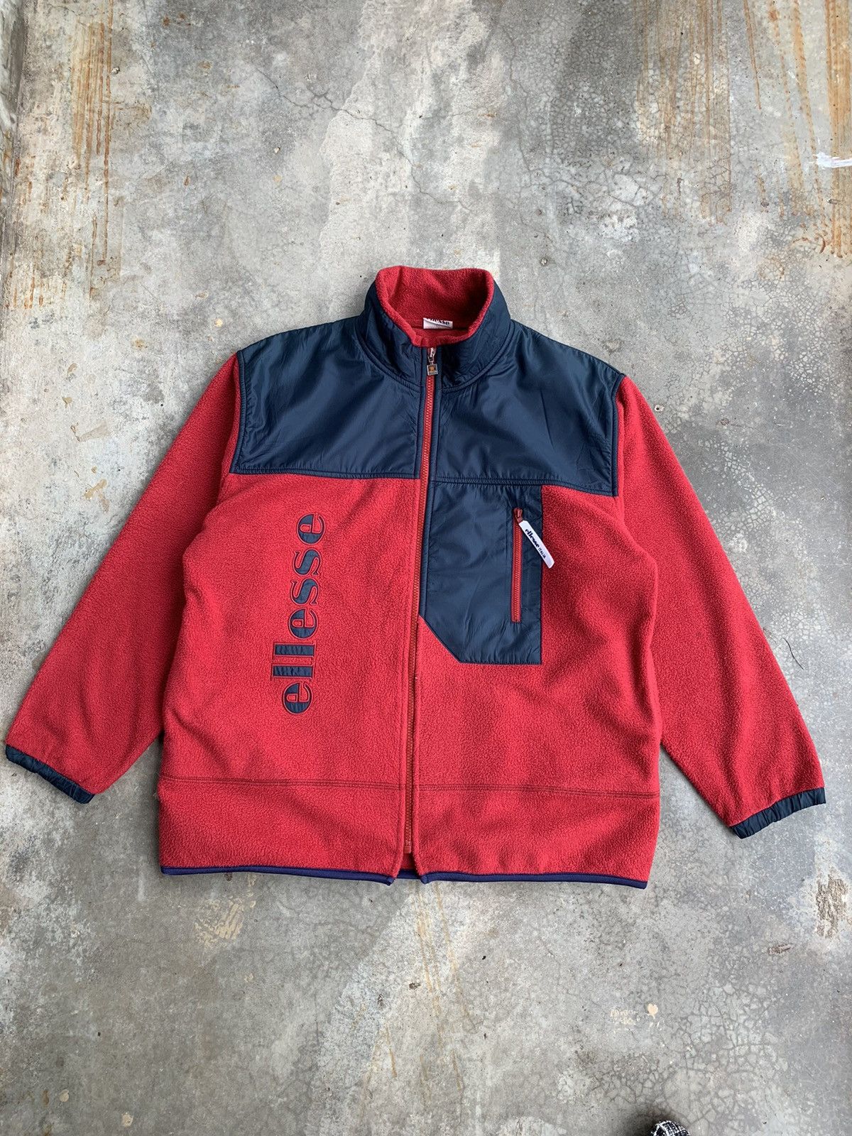 Ellesse Vintage 90s Ellesse Fleece Jacket Size US L / EU 52-54 / 3 - 1 Thumbnail