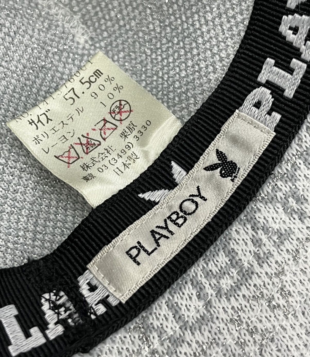 Playboy 🐰Vintage 90’s PLAYBOY Monogram Sparkling Silver Bucket Hat Size ONE SIZE - 5 Thumbnail