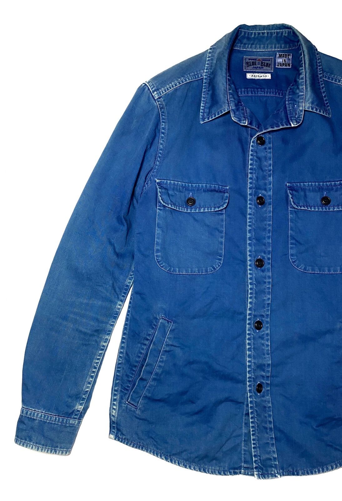 Blue Blue Japan Blue Blue Japan Indigo Kasuri Western Button Shirt Size US XS / EU 42 / 0 - 5 Thumbnail