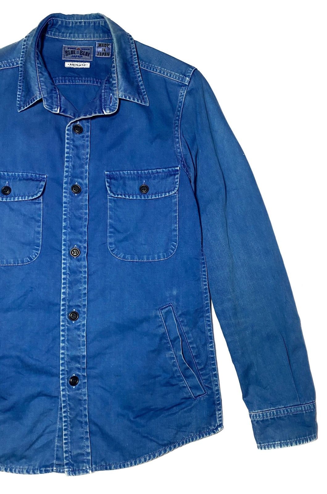 Blue Blue Japan Blue Blue Japan Indigo Kasuri Western Button Shirt Size US XS / EU 42 / 0 - 6 Thumbnail