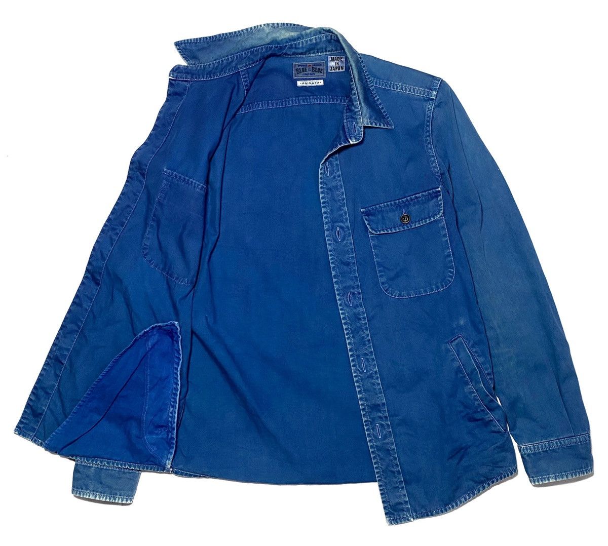 Blue Blue Japan Blue Blue Japan Indigo Kasuri Western Button Shirt Size US XS / EU 42 / 0 - 2 Thumbnail