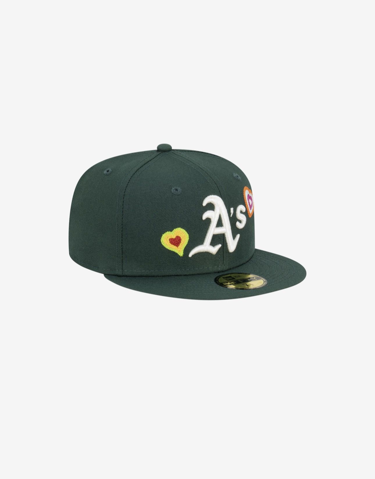 Hat Club × MLB × New Era New Era Oakland Athletics 5950 Chain Heart Fitted Hat Size ONE SIZE - 6 Thumbnail