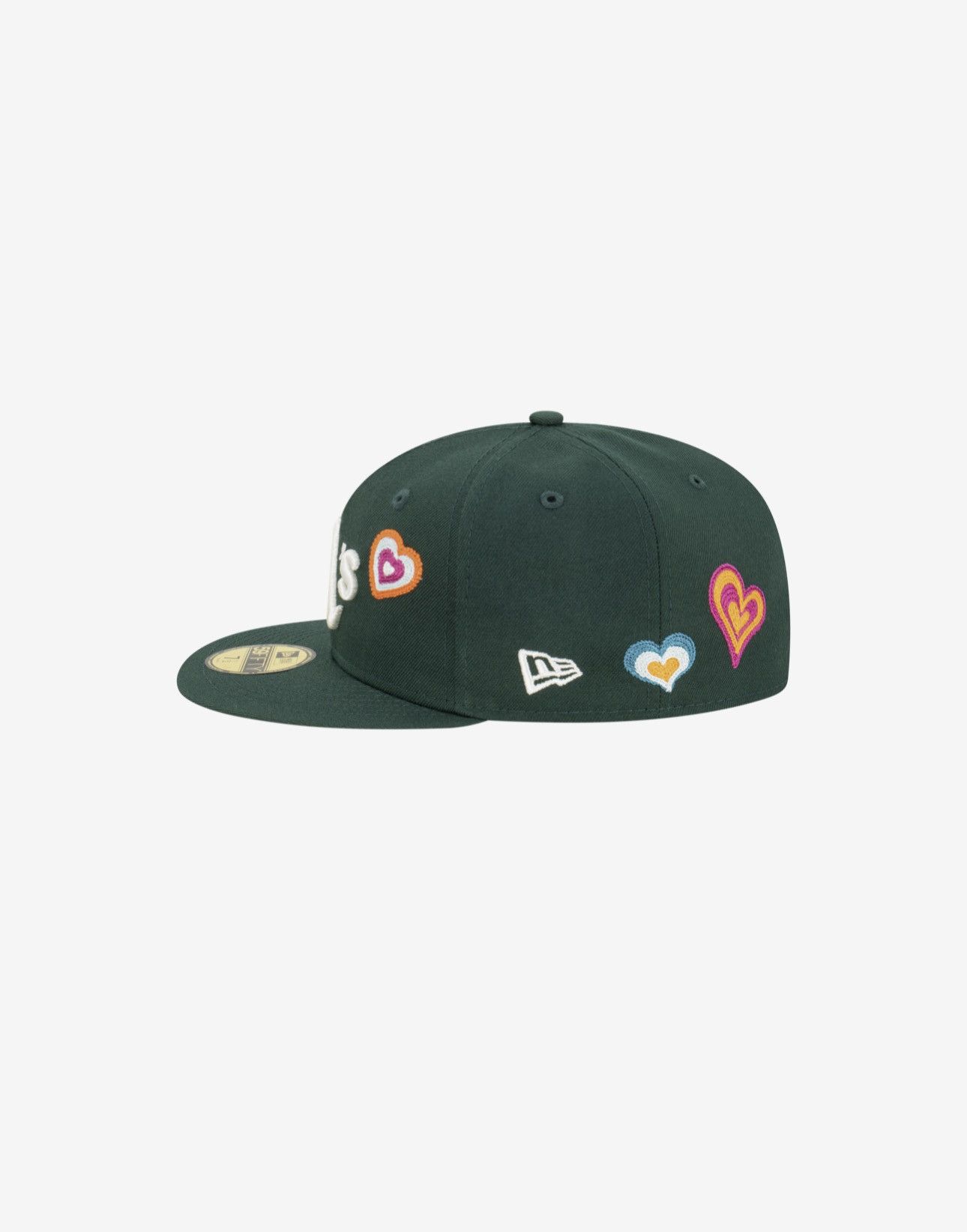 Hat Club × MLB × New Era New Era Oakland Athletics 5950 Chain Heart Fitted Hat Size ONE SIZE - 3 Thumbnail