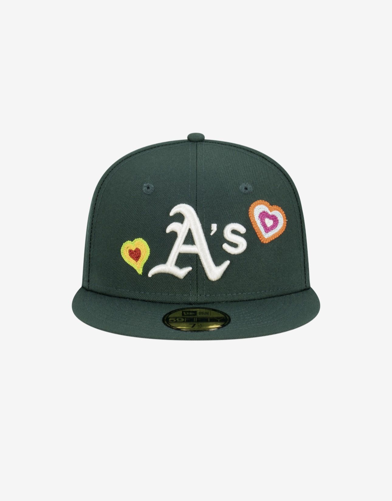 Hat Club × MLB × New Era New Era Oakland Athletics 5950 Chain Heart Fitted Hat Size ONE SIZE - 2 Thumbnail