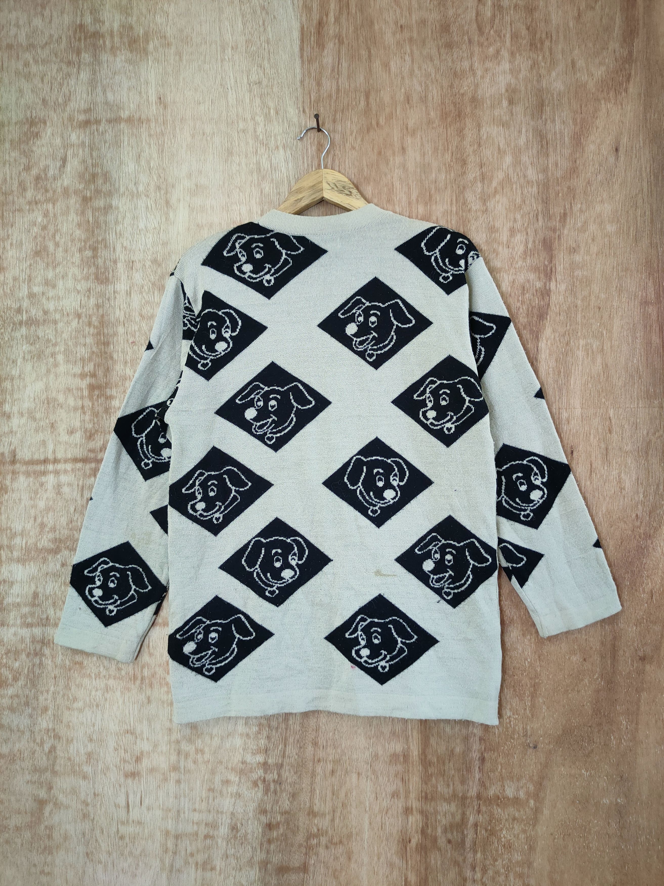 Vintage DL Dog cardigan distressed vintage knitwear #46-563 Size US M / EU 48-50 / 2 - 8 Thumbnail