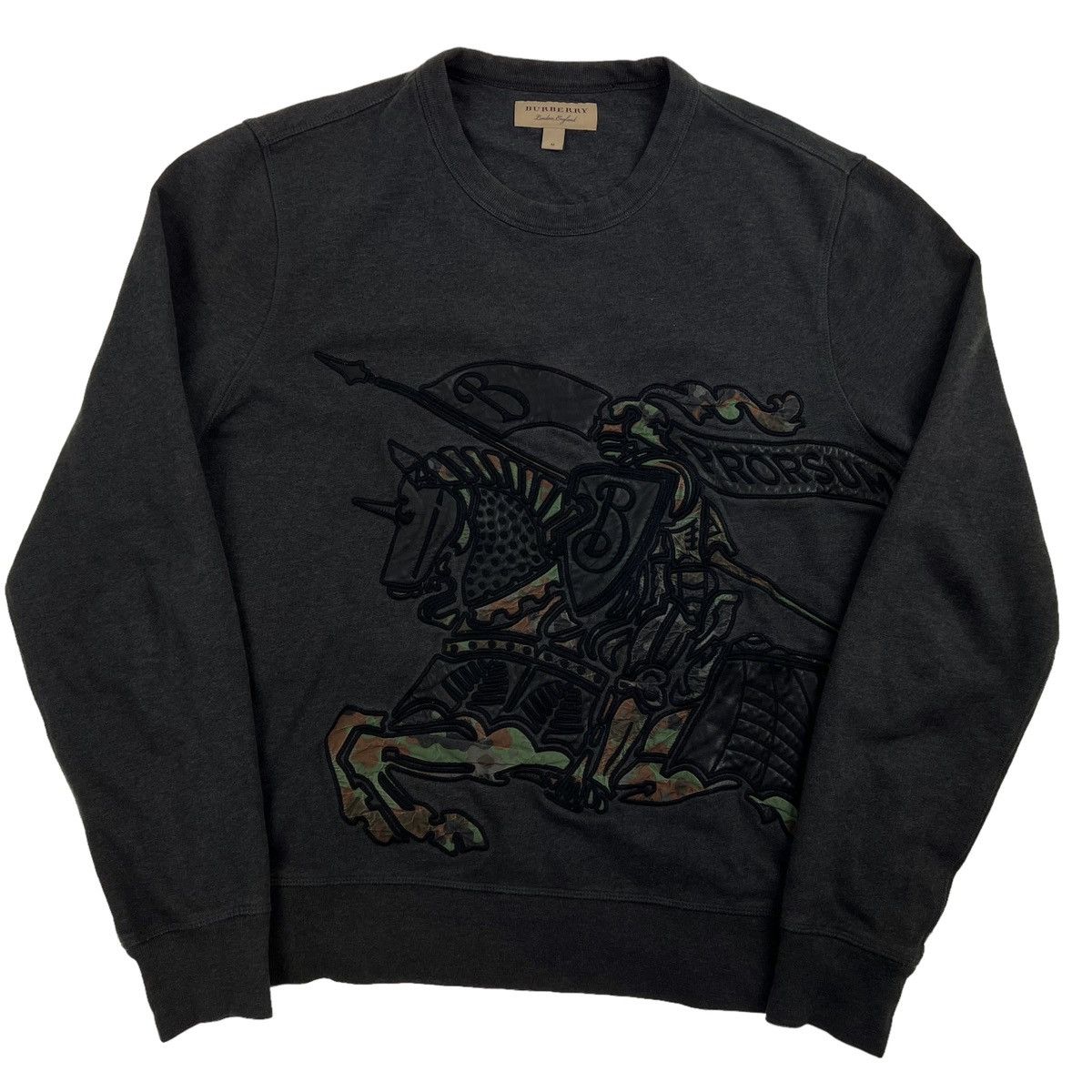 Burberry Burberry Equestrian Knight Appliqué Sweatshirt Size US M / EU 48-50 / 2 - 2 Thumbnail
