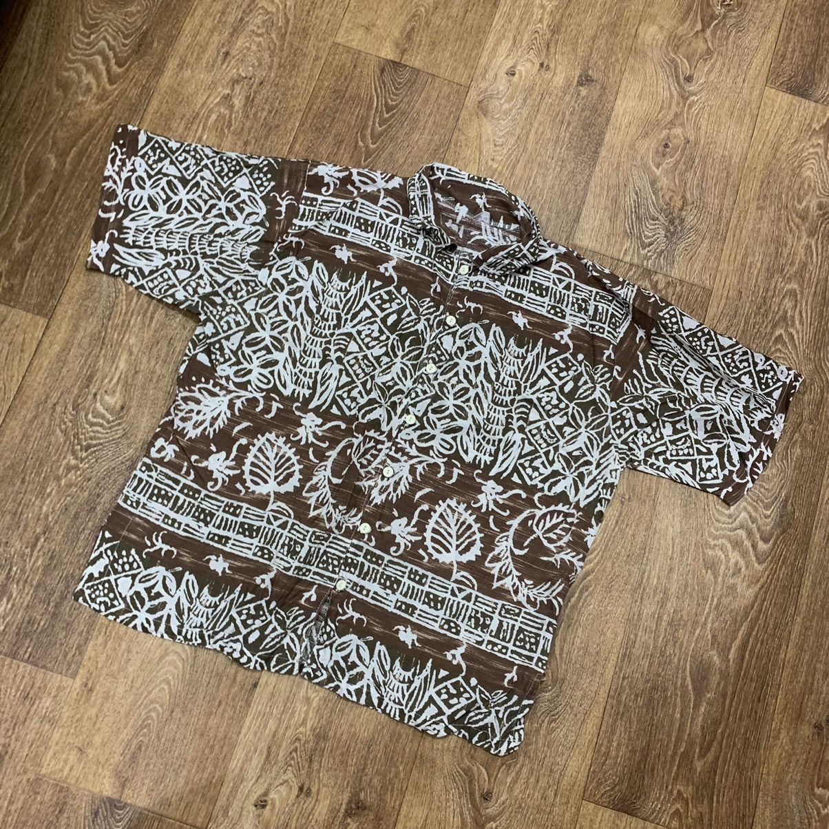 Vintage Vintage 90s All Over Print Hawaiian Shirt Streetwear Boxy M Size US M / EU 48-50 / 2 - 3 Thumbnail
