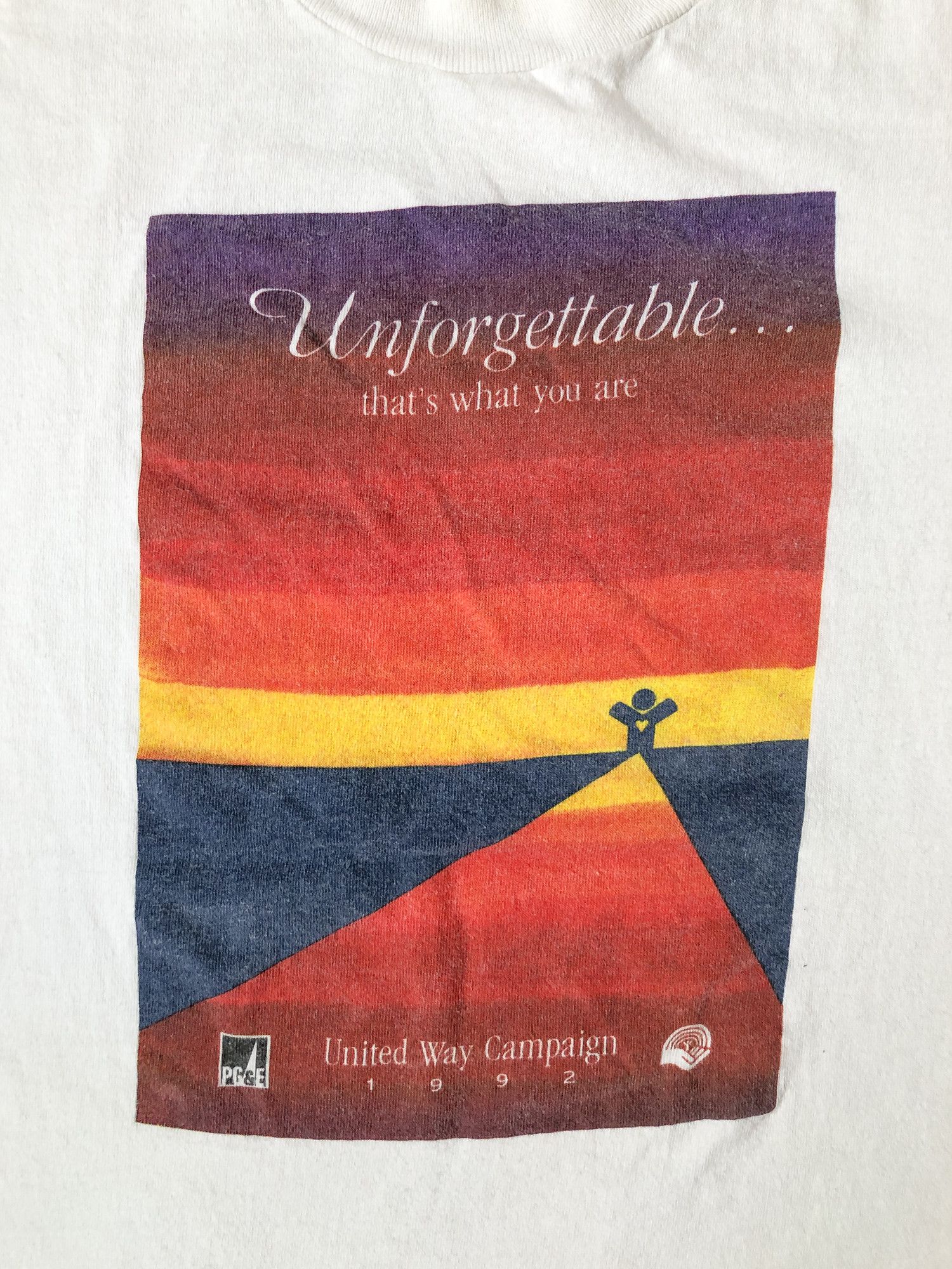 Fruit Of The Loom × Vintage 1992 Single Stitch 'Unforgettable That's What You Are' Size US L / EU 52-54 / 3 - 3 Thumbnail