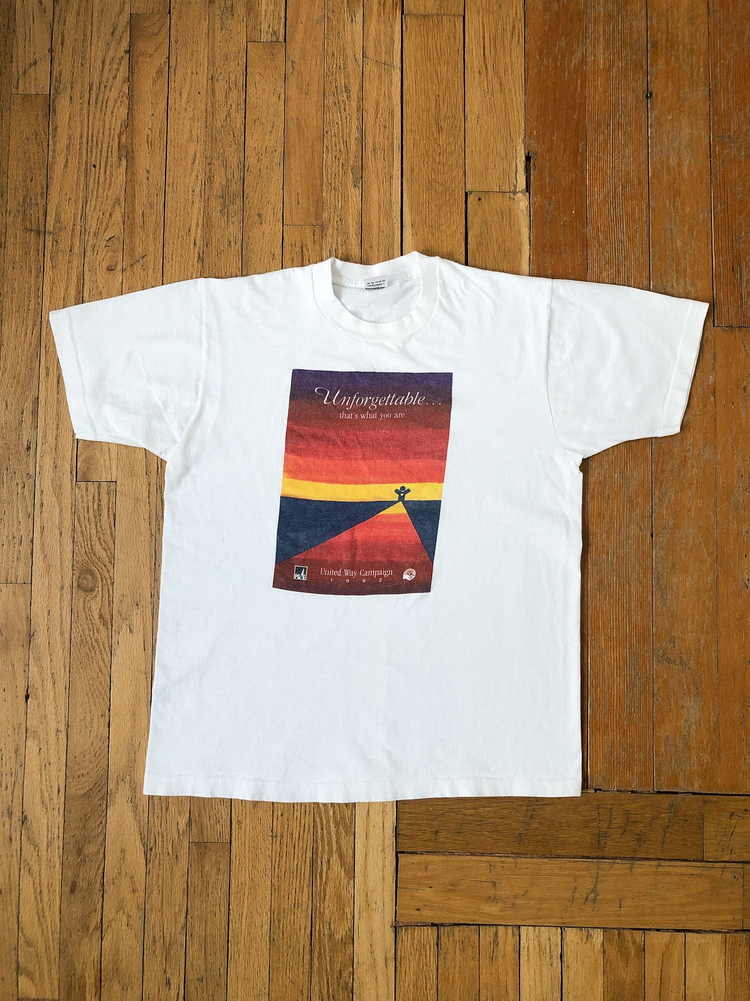 Fruit Of The Loom × Vintage 1992 Single Stitch 'Unforgettable That's What You Are' Size US L / EU 52-54 / 3 - 2 Thumbnail