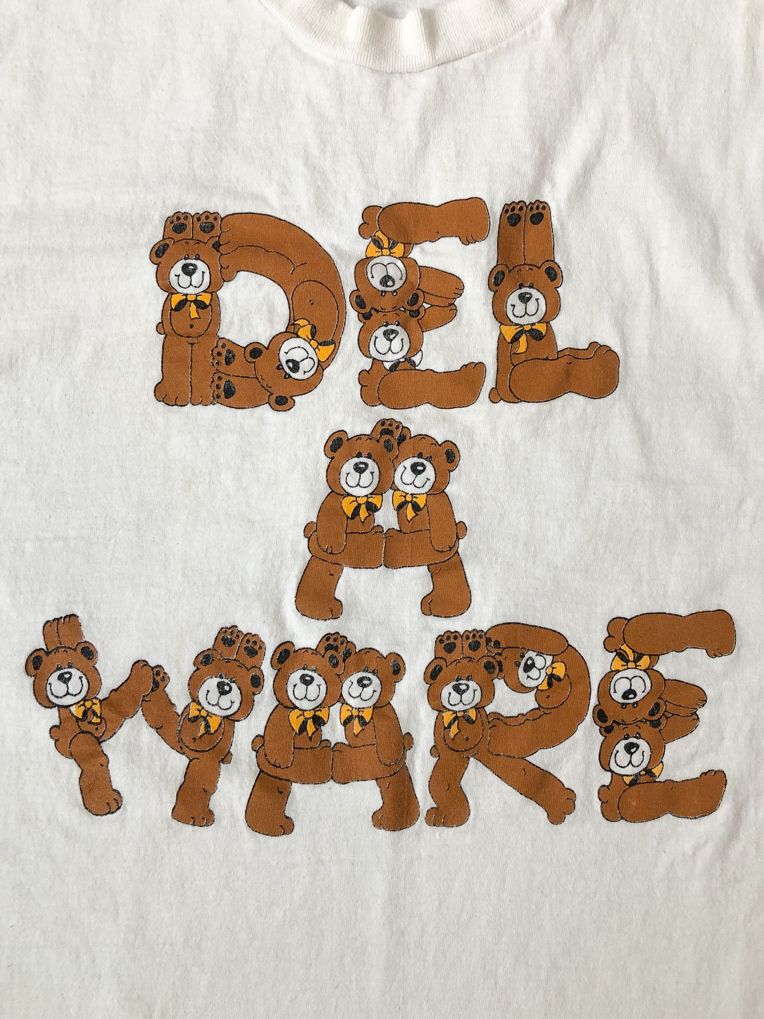 Jansport × Vintage 90s Single Stitch 'Delaware' Bear T-Shirt Size US L / EU 52-54 / 3 - 3 Thumbnail