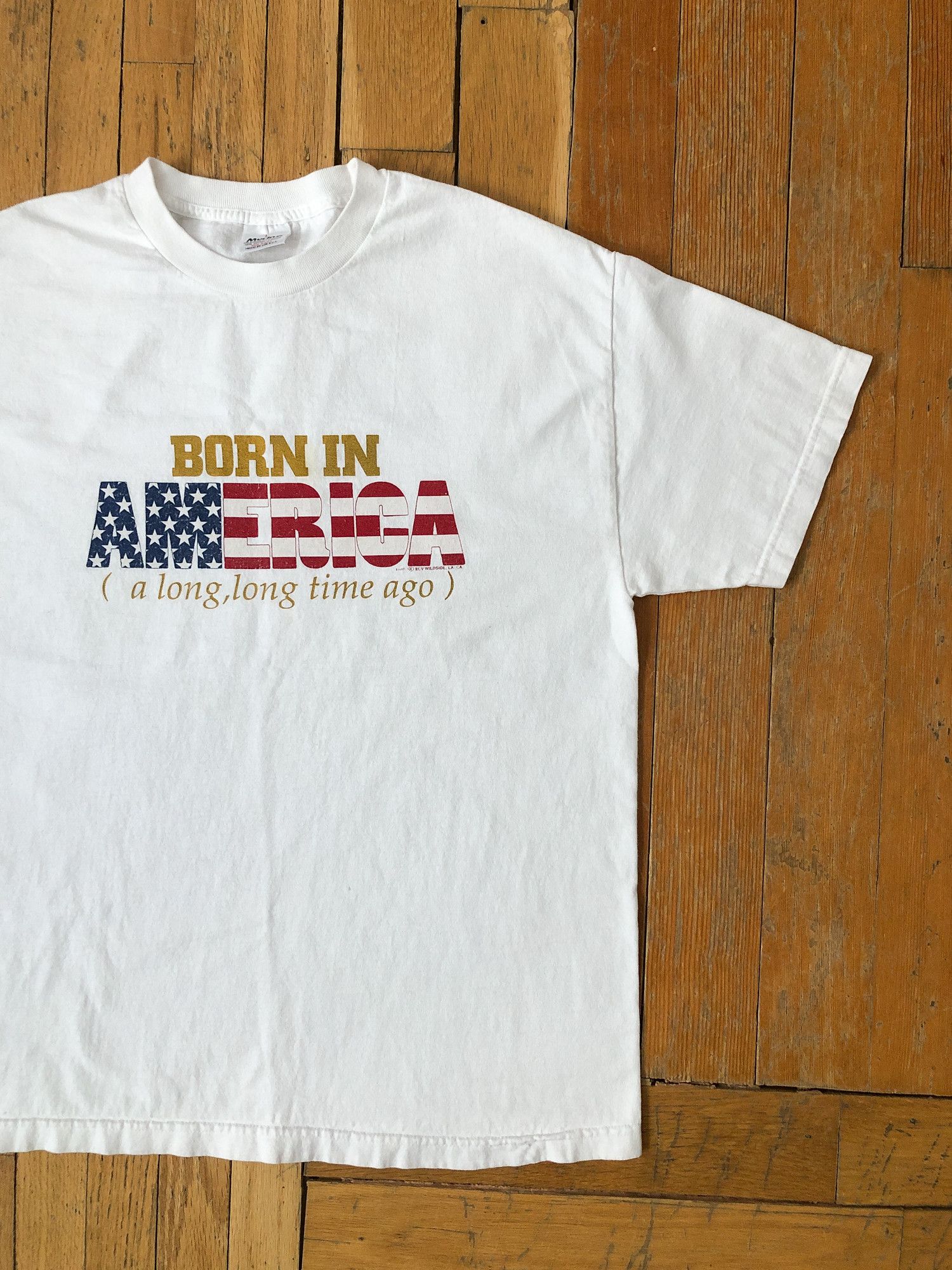 Vintage 1995 Born in America (a long, long time ago) T-Shirt Size US L / EU 52-54 / 3 - 1 Thumbnail