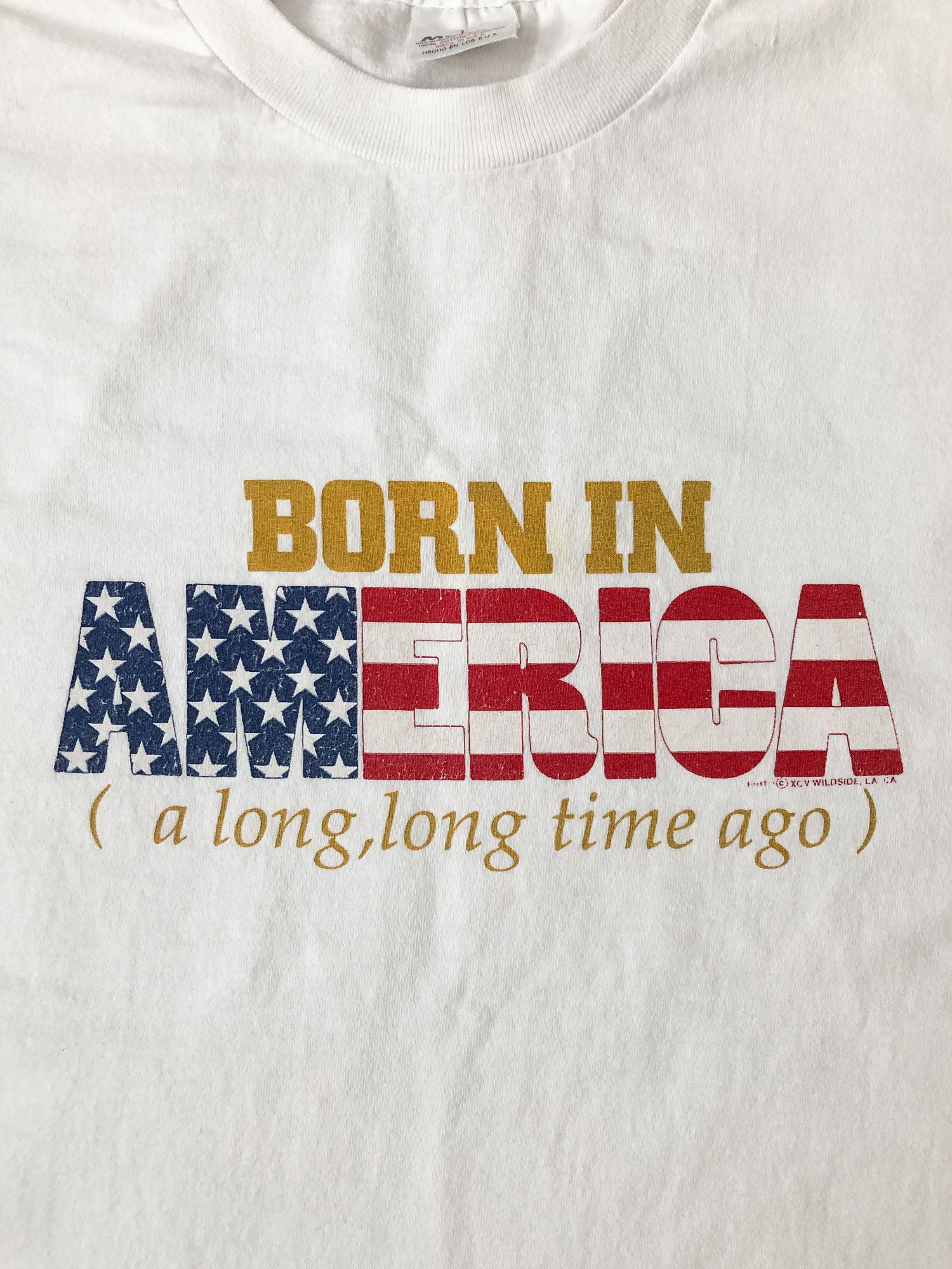 Vintage 1995 Born in America (a long, long time ago) T-Shirt Size US L / EU 52-54 / 3 - 3 Thumbnail