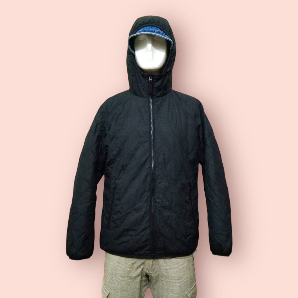 Japanese Brand × Jun Takahashi × Uniqlo Y2k UNIQLO QUILTED/FLUFFY FLEECE ZIPPER HOODIE DOWN JACKET Size US L / EU 52-54 / 3 - 10 Thumbnail