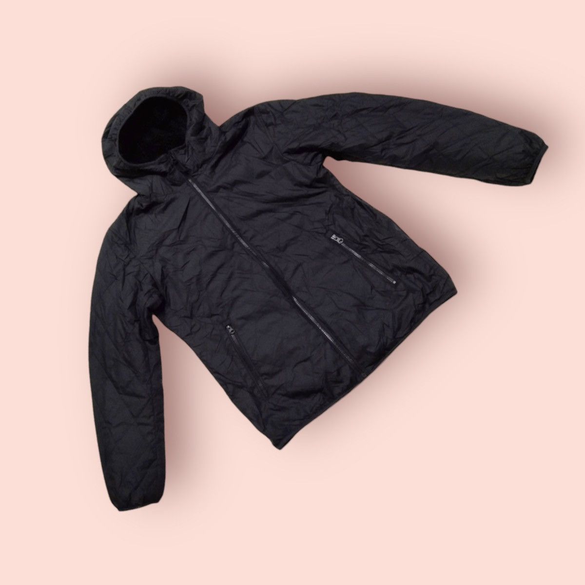 Japanese Brand × Jun Takahashi × Uniqlo Y2k UNIQLO QUILTED/FLUFFY FLEECE ZIPPER HOODIE DOWN JACKET Size US L / EU 52-54 / 3 - 2 Thumbnail