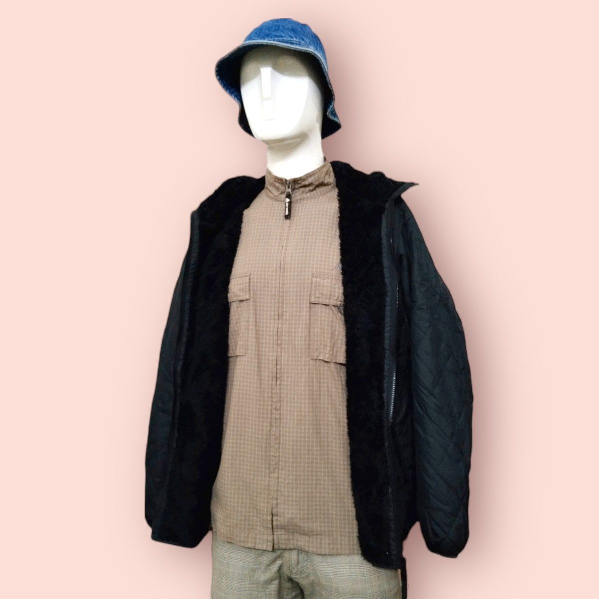 Japanese Brand × Jun Takahashi × Uniqlo Y2k UNIQLO QUILTED/FLUFFY FLEECE ZIPPER HOODIE DOWN JACKET Size US L / EU 52-54 / 3 - 9 Thumbnail