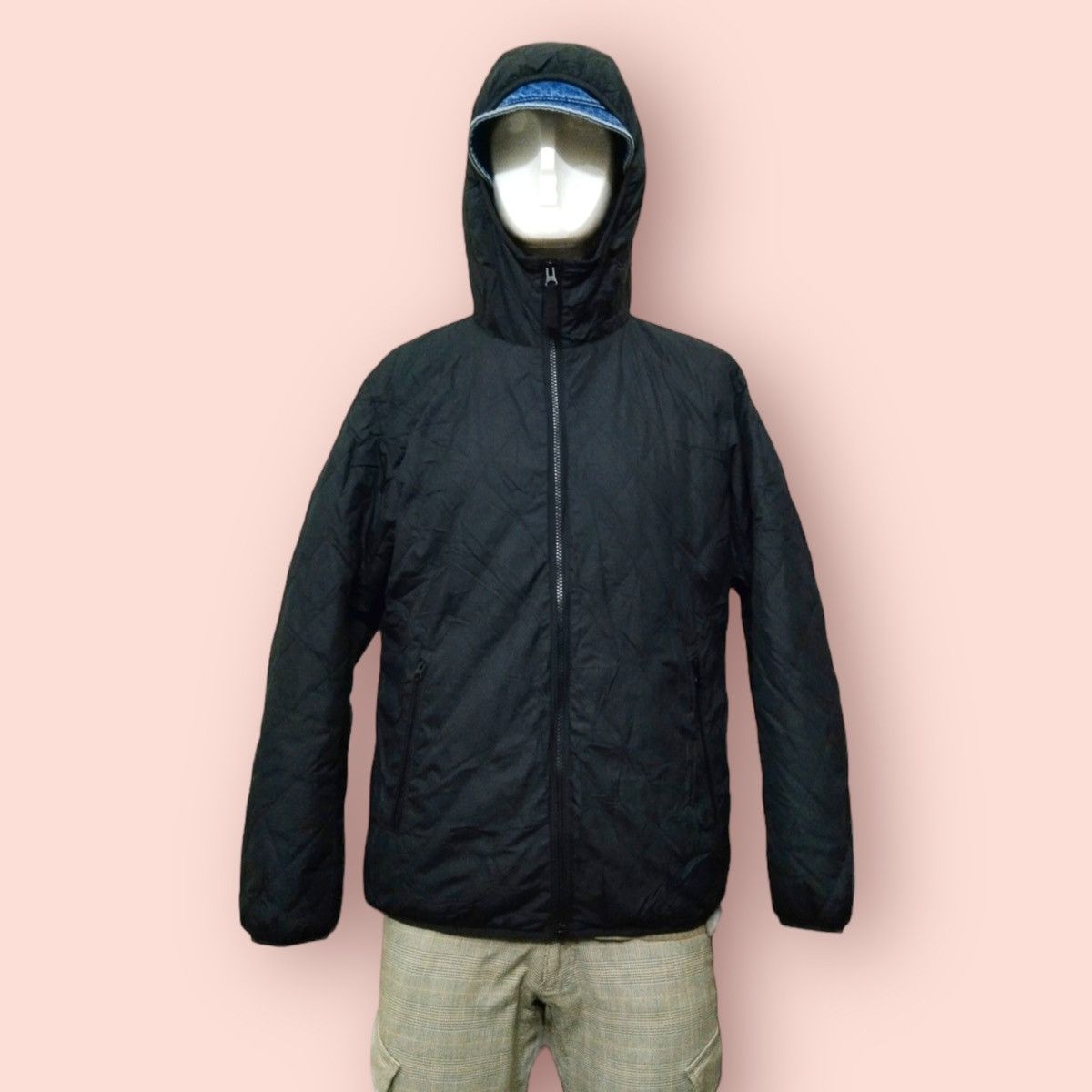 Japanese Brand × Jun Takahashi × Uniqlo Y2k UNIQLO QUILTED/FLUFFY FLEECE ZIPPER HOODIE DOWN JACKET Size US L / EU 52-54 / 3 - 4 Thumbnail