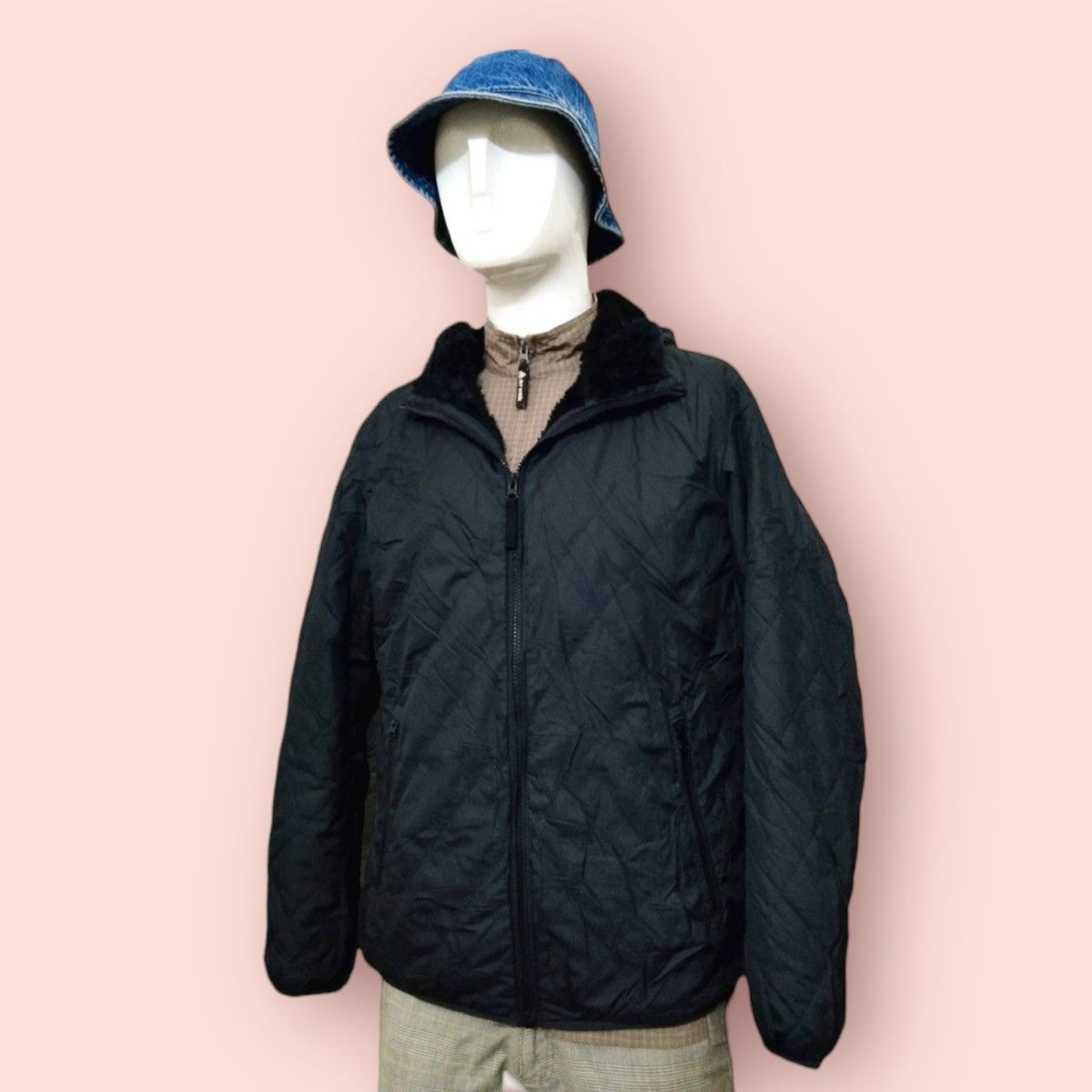 Japanese Brand × Jun Takahashi × Uniqlo Y2k UNIQLO QUILTED/FLUFFY FLEECE ZIPPER HOODIE DOWN JACKET Size US L / EU 52-54 / 3 - 8 Thumbnail