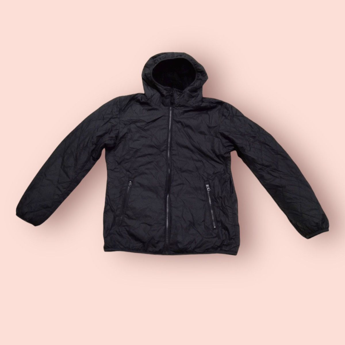 Japanese Brand × Jun Takahashi × Uniqlo Y2k UNIQLO QUILTED/FLUFFY FLEECE ZIPPER HOODIE DOWN JACKET Size US L / EU 52-54 / 3 - 5 Thumbnail