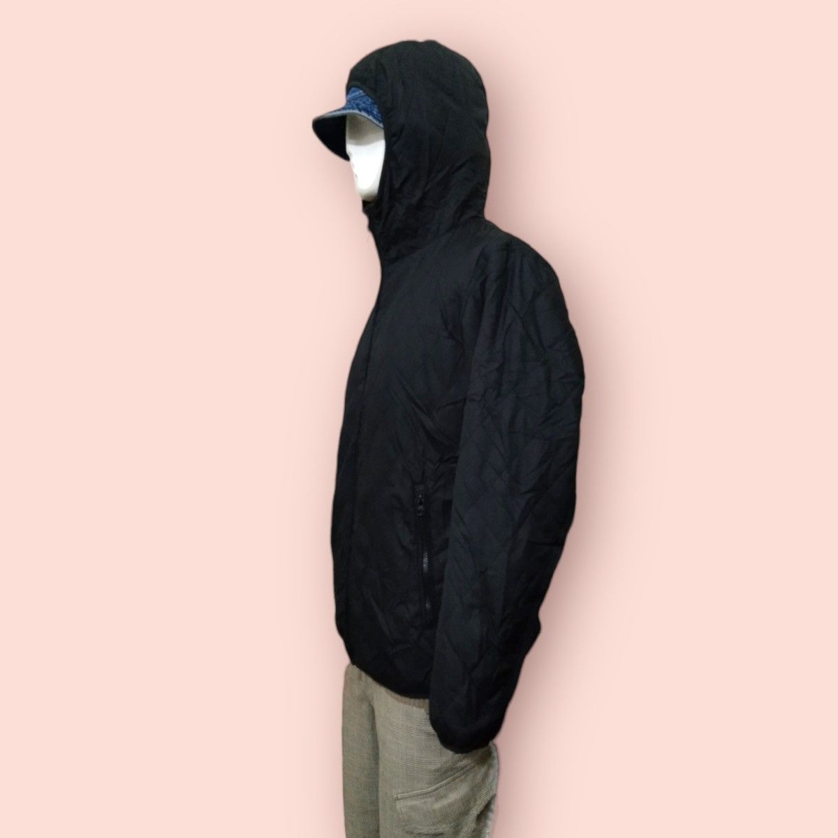 Japanese Brand × Jun Takahashi × Uniqlo Y2k UNIQLO QUILTED/FLUFFY FLEECE ZIPPER HOODIE DOWN JACKET Size US L / EU 52-54 / 3 - 13 Thumbnail
