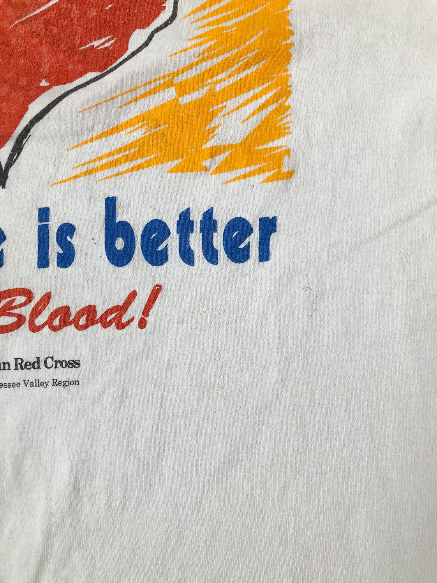 Fruit Of The Loom × Vintage 90s 'Life is Good, Giving Life is Better' Give Blood T-Shirt Size US XL / EU 56 / 4 - 7 Thumbnail