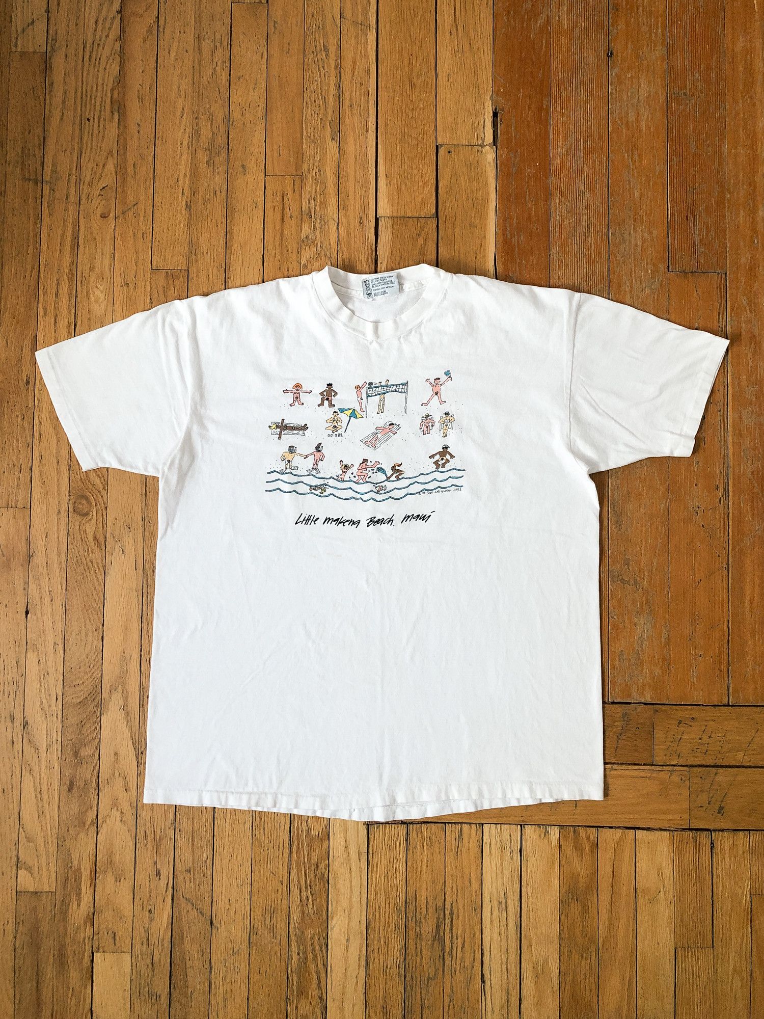 Vintage 1991 Single Stitch Nude Beach Little Makena, Maui T-Shirt Size US XXL / EU 58 / 5 - 2 Thumbnail