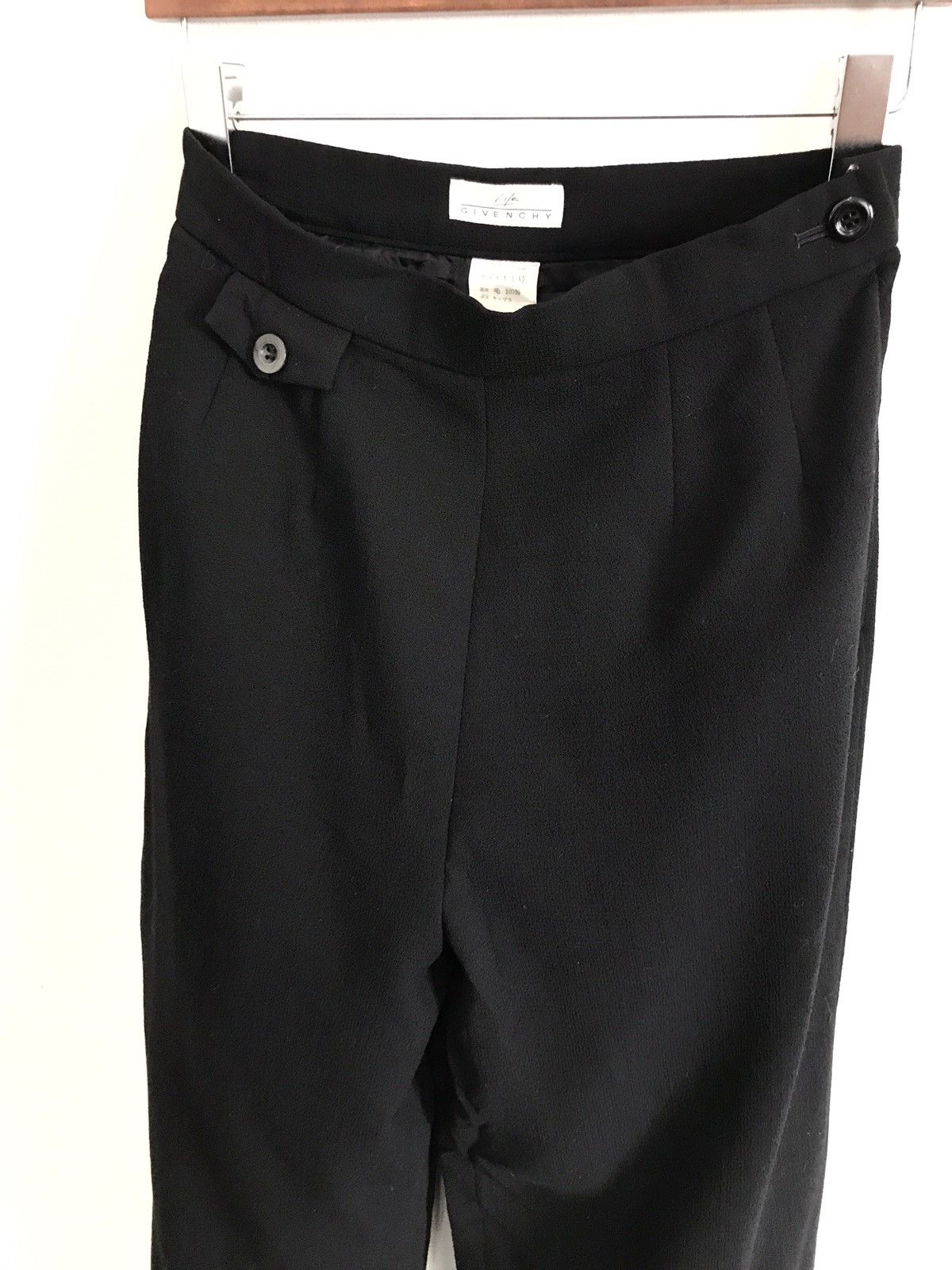 Givenchy Vintage Givenchy Life Wool High Waist Black Pants Size US 27 - 3 Thumbnail