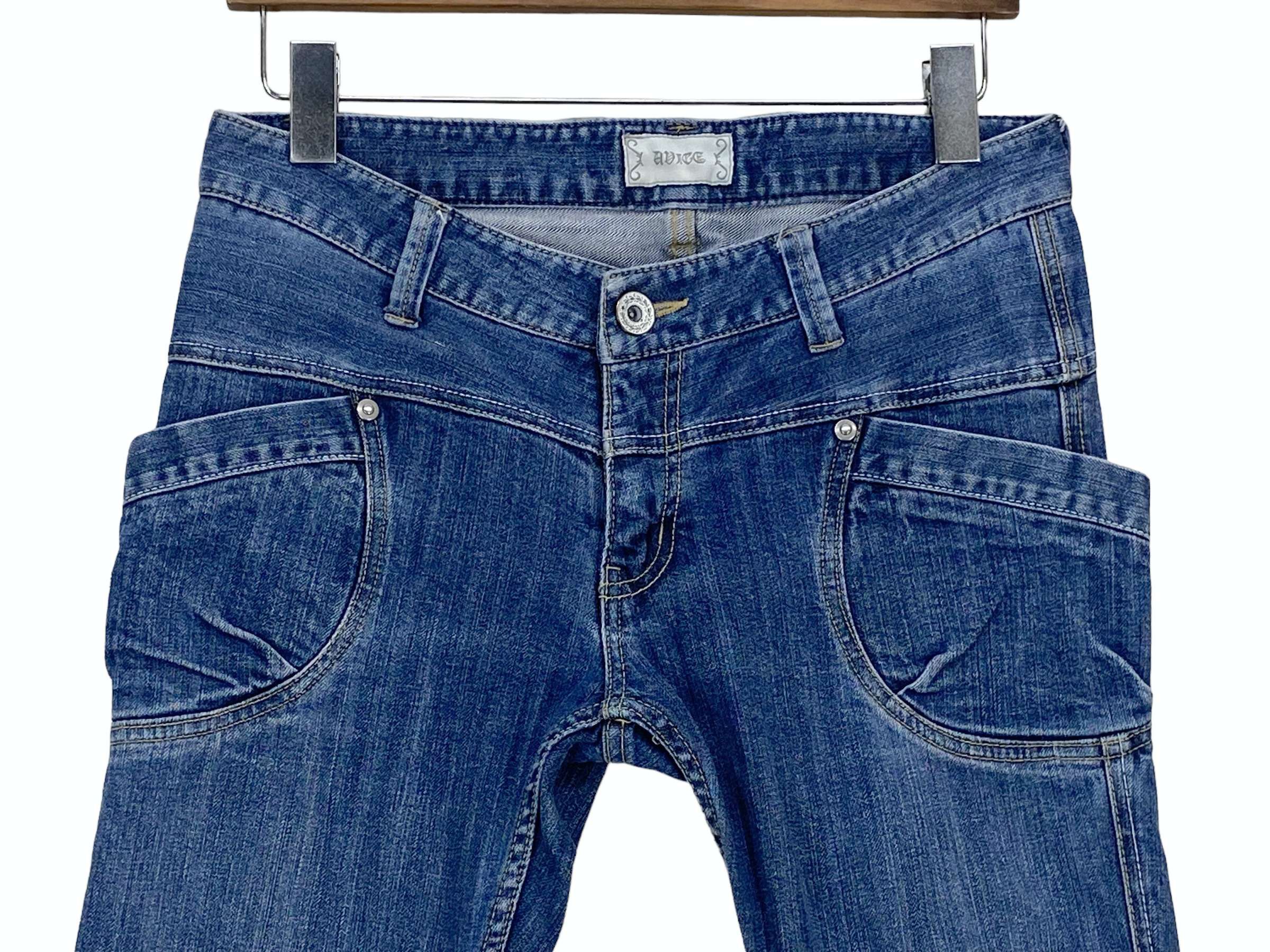 Japanese Brand Avice Low Rise Baker Pocket Jeans Size 29" - 3 Thumbnail