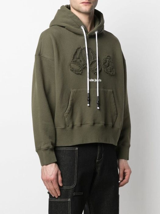 Palm Angels Paris Sprayed Logo Hoodie Black Men's - SS21 - US