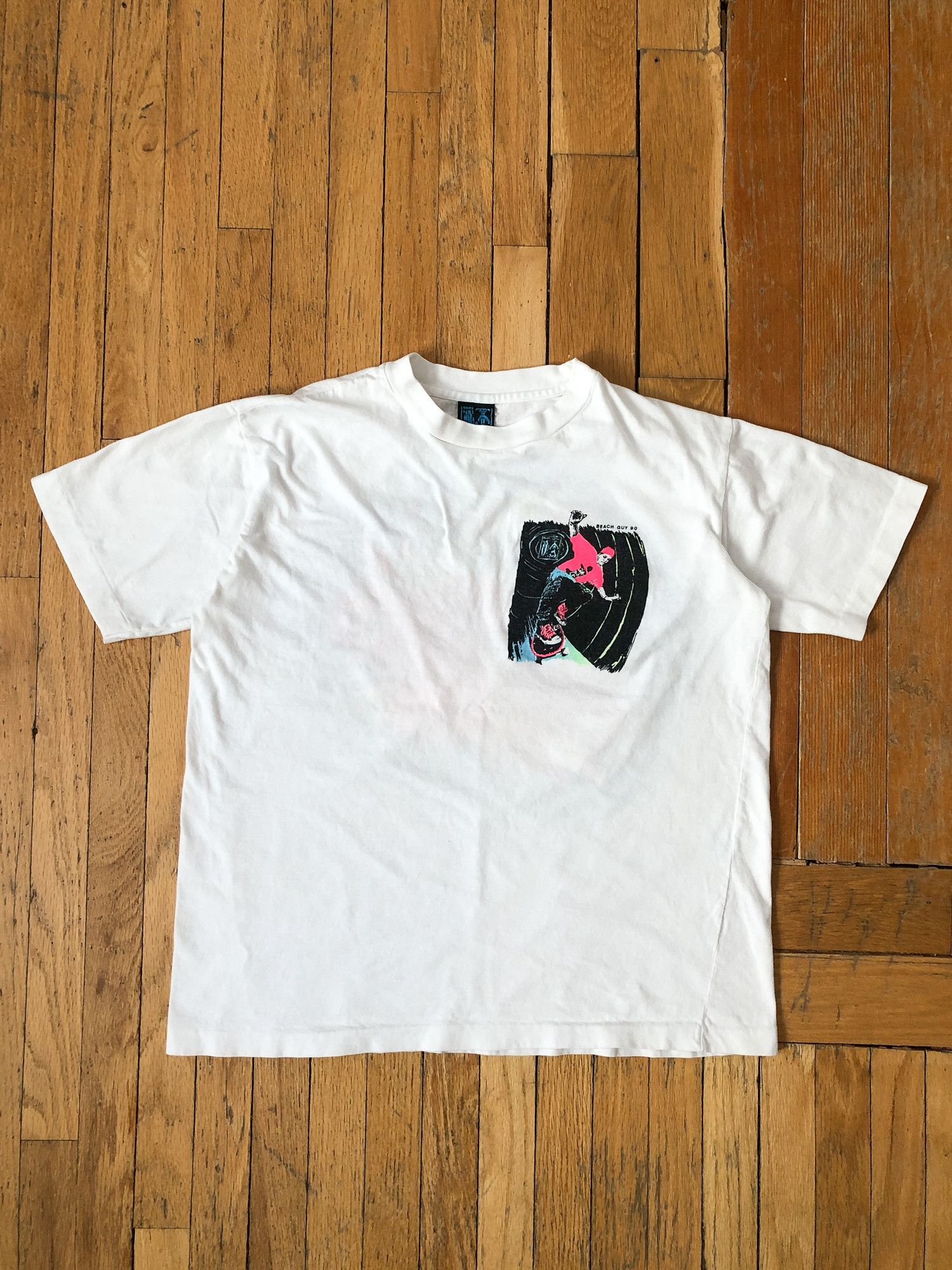 Vintage 1990 Single Stitch Boxy 'Skate 3' Beach Guy T-Shirt Size US L / EU 52-54 / 3 - 4 Thumbnail