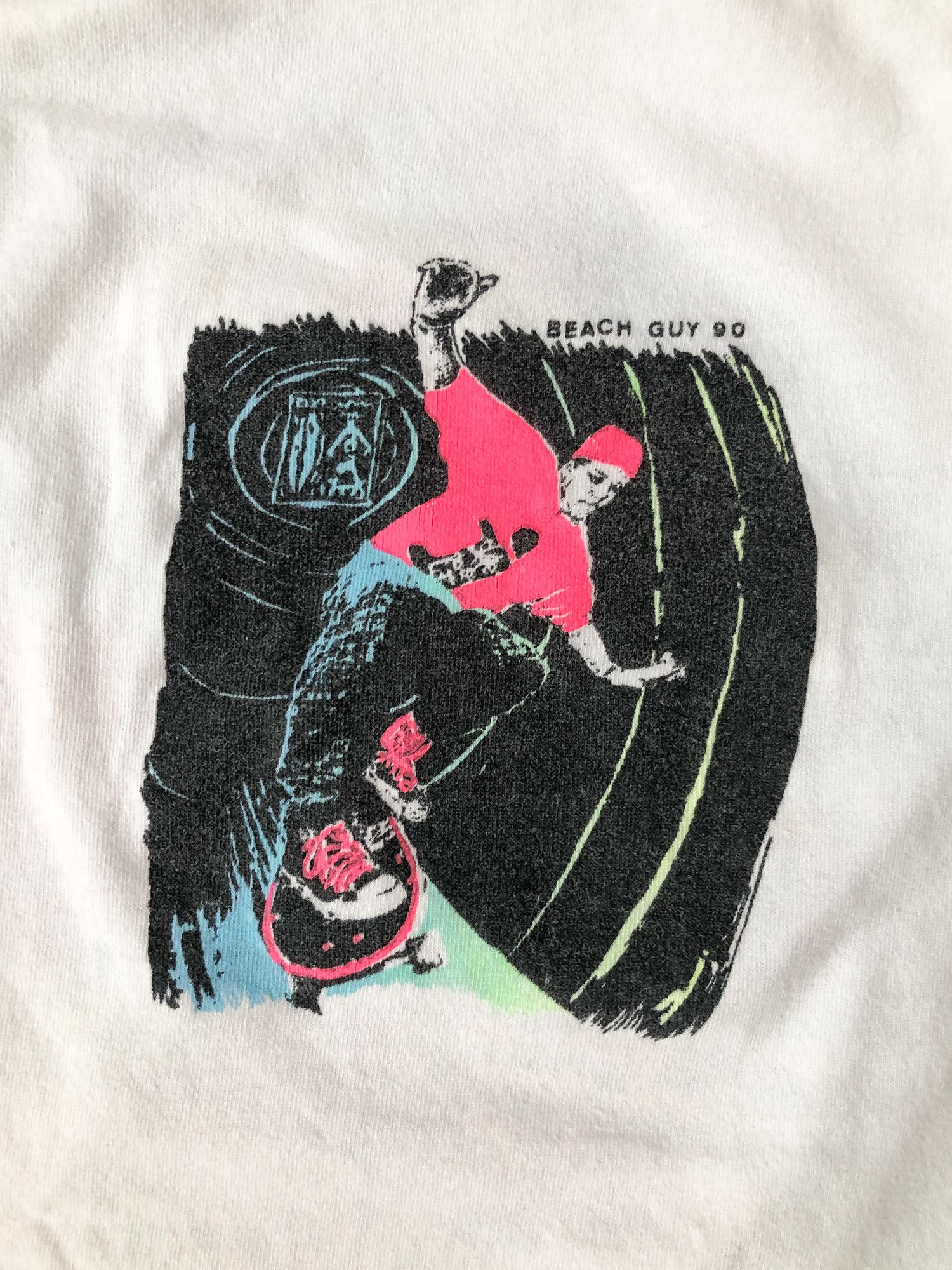 Vintage 1990 Single Stitch Boxy 'Skate 3' Beach Guy T-Shirt Size US L / EU 52-54 / 3 - 5 Thumbnail