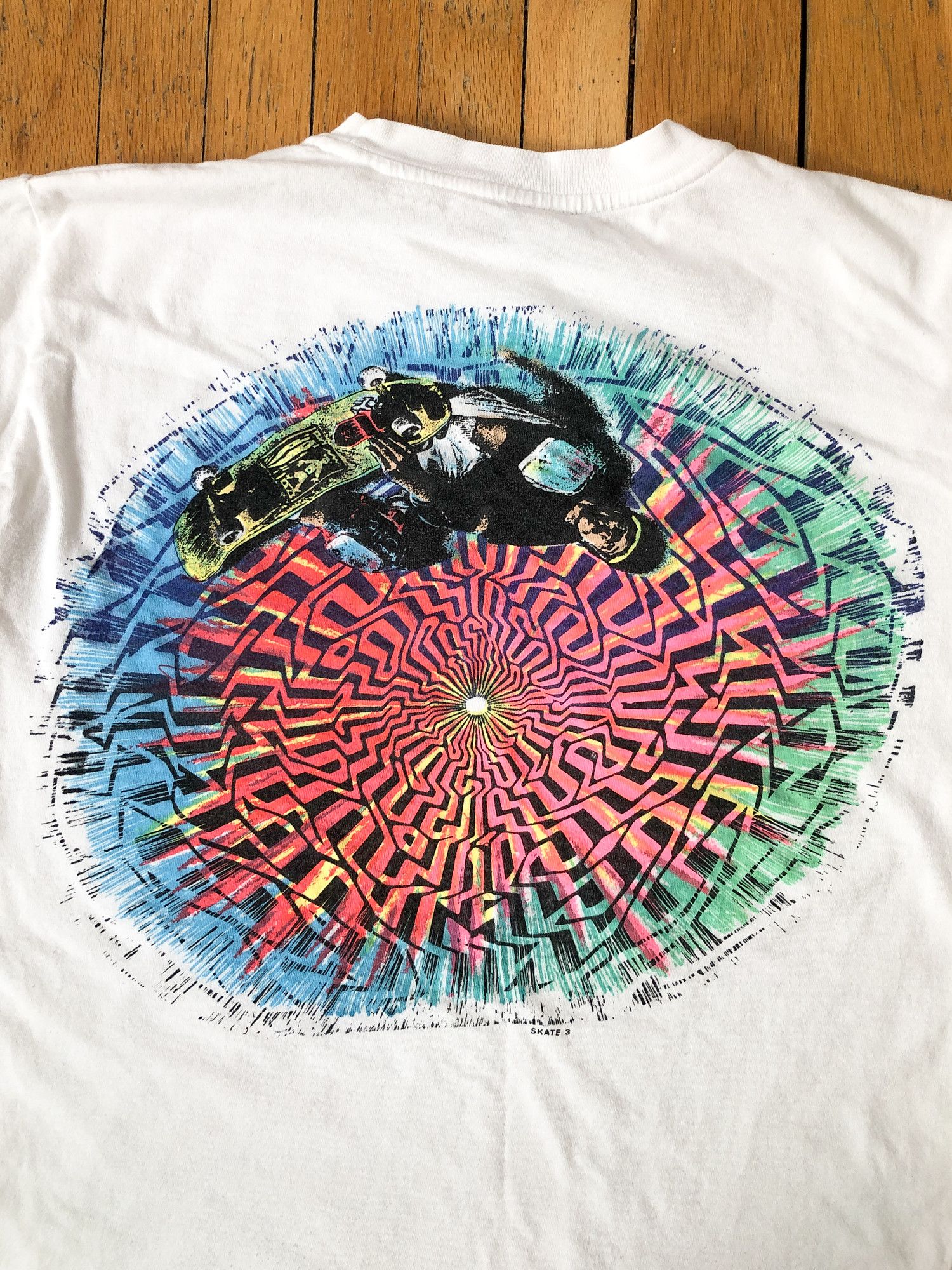 Vintage 1990 Single Stitch Boxy 'Skate 3' Beach Guy T-Shirt Size US L / EU 52-54 / 3 - 2 Thumbnail