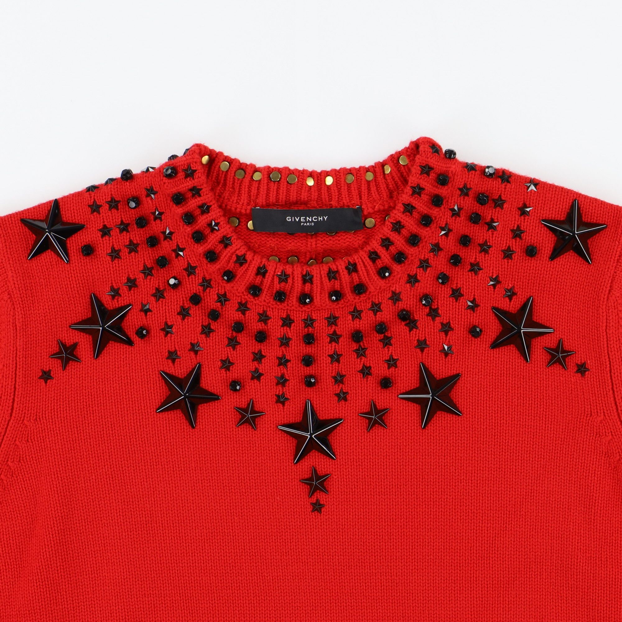 Givenchy Red Swarovski Beads and Stars Sweater Size US M / EU 48-50 / 2 - 7 Thumbnail