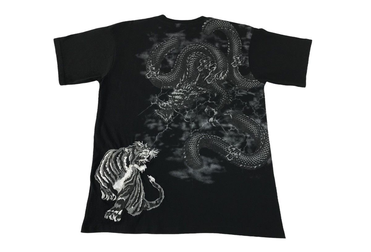Japanese Brand × Vintage Tee JapaneseBrand Big Logo Tiger-Dragon embroidery Design Size US XL / EU 56 / 4 - 2 Thumbnail