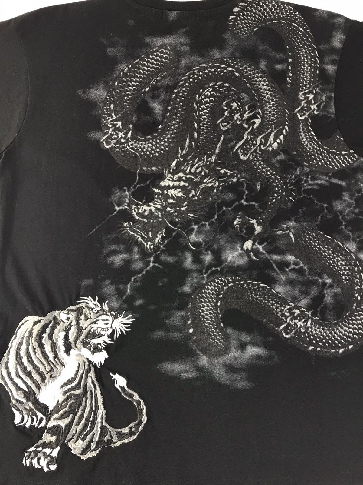 Japanese Brand × Vintage Tee JapaneseBrand Big Logo Tiger-Dragon embroidery Design Size US XL / EU 56 / 4 - 8 Thumbnail